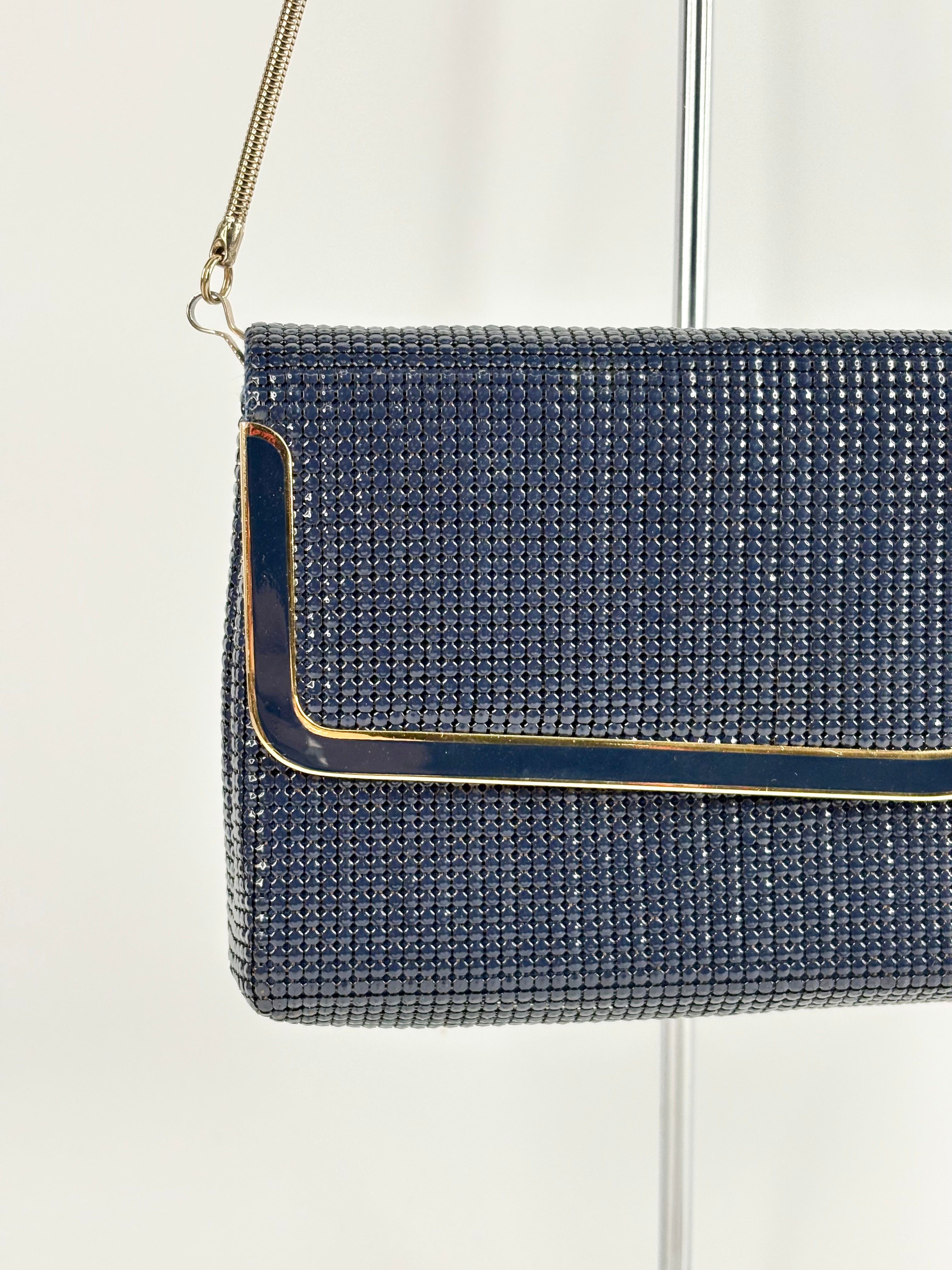 Vintage Glomesh Navy Clutch