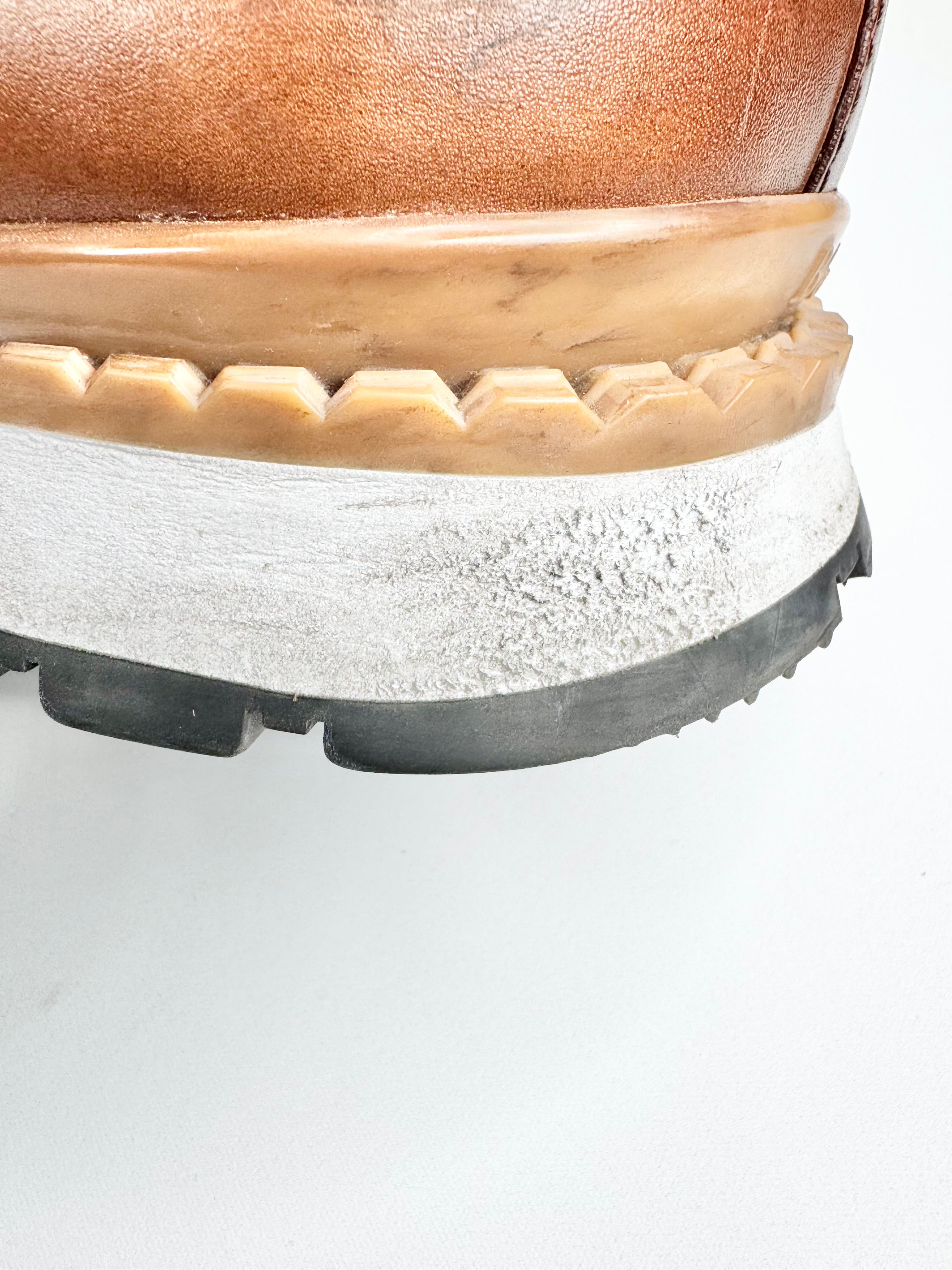 Berluti Light Brown 'Fast Track' Leather Sneakers - EU43.5