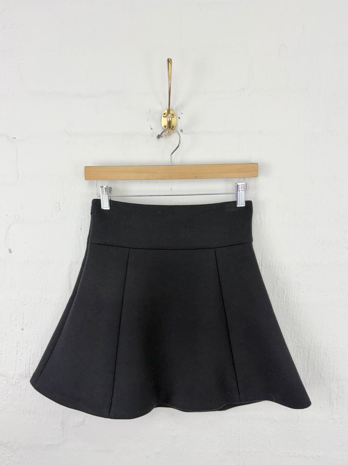 Red Valentino Black Wool Skater Skirt - AU12