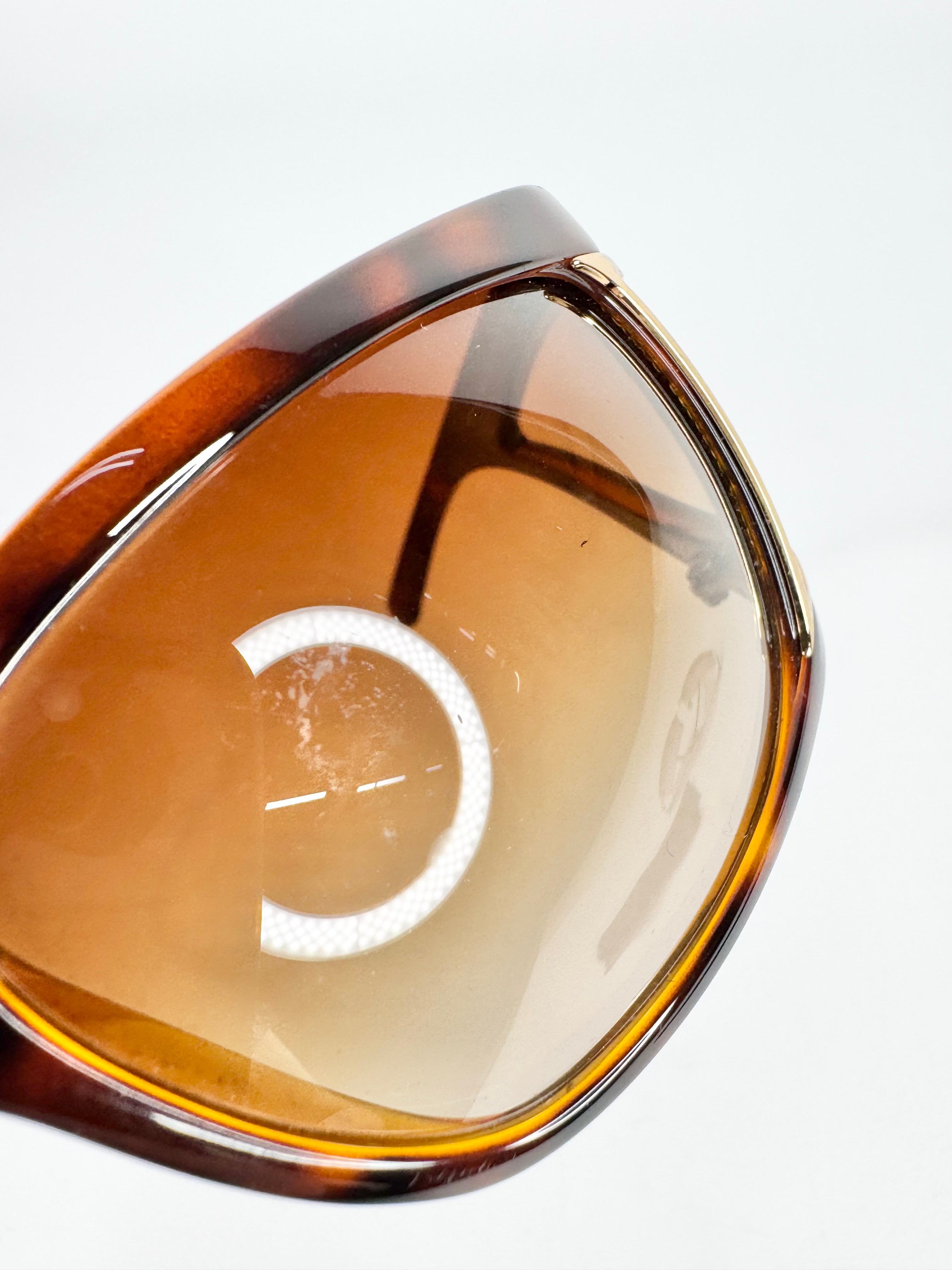 Y2K Versace Oversized Crystal Studded Tortoiseshell Sunglasses