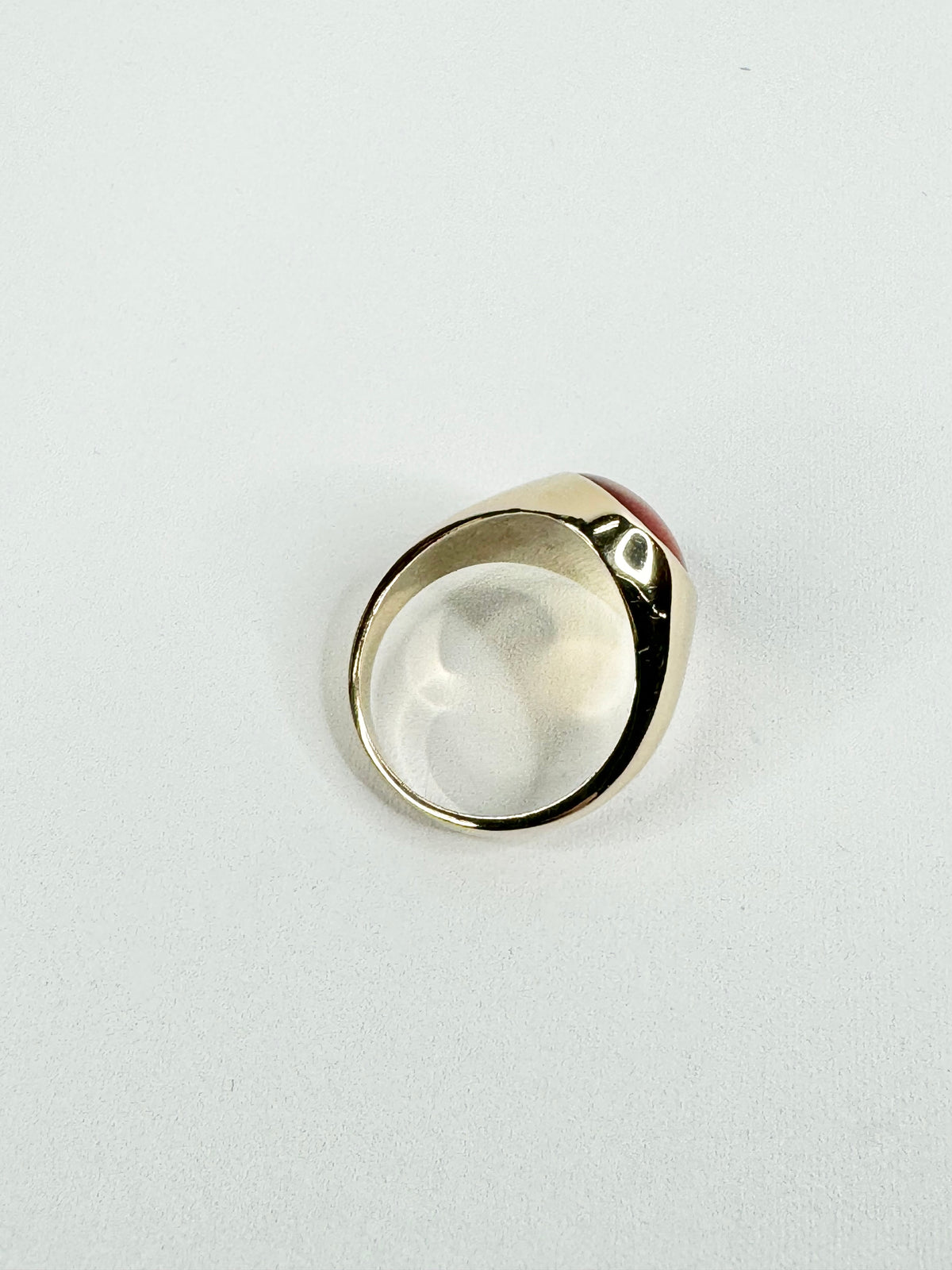 Mid Century 9ct Gold & Cabochon Men's Ring