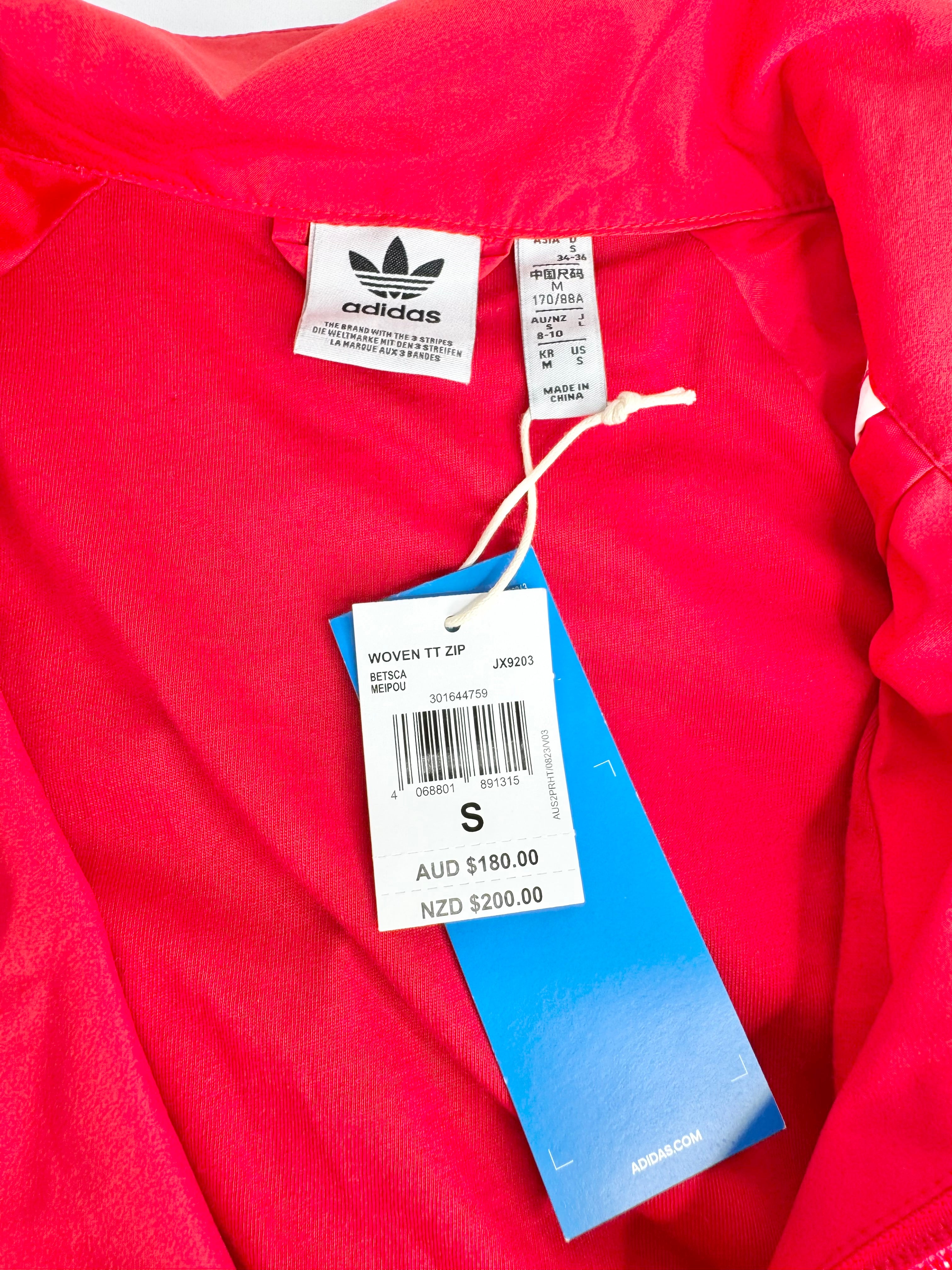 Adidas Classics Red Zippered Track Jacket NWT - AU8/10