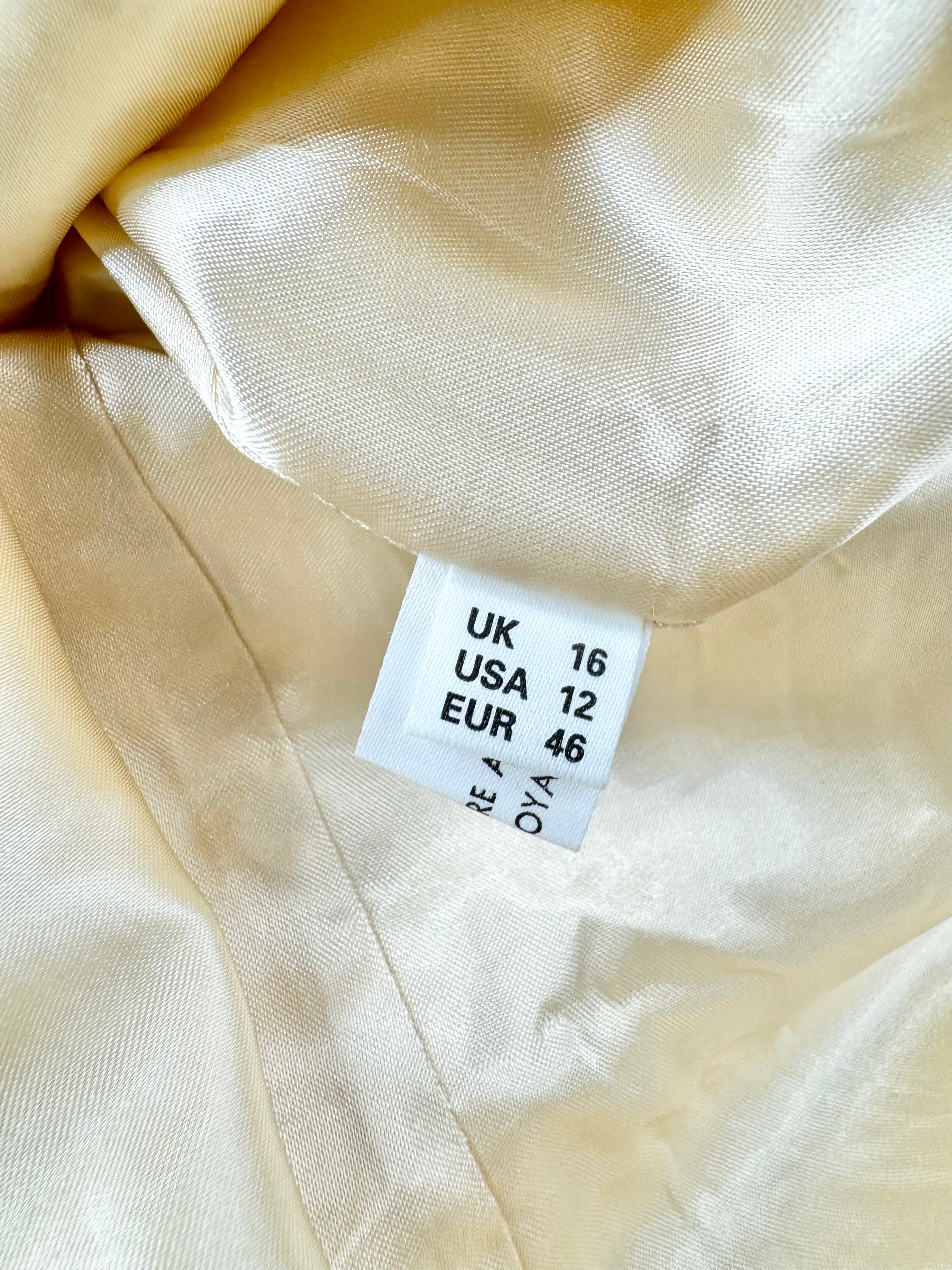 Favourbrook Cream Linen Embroidered Dress - AU12