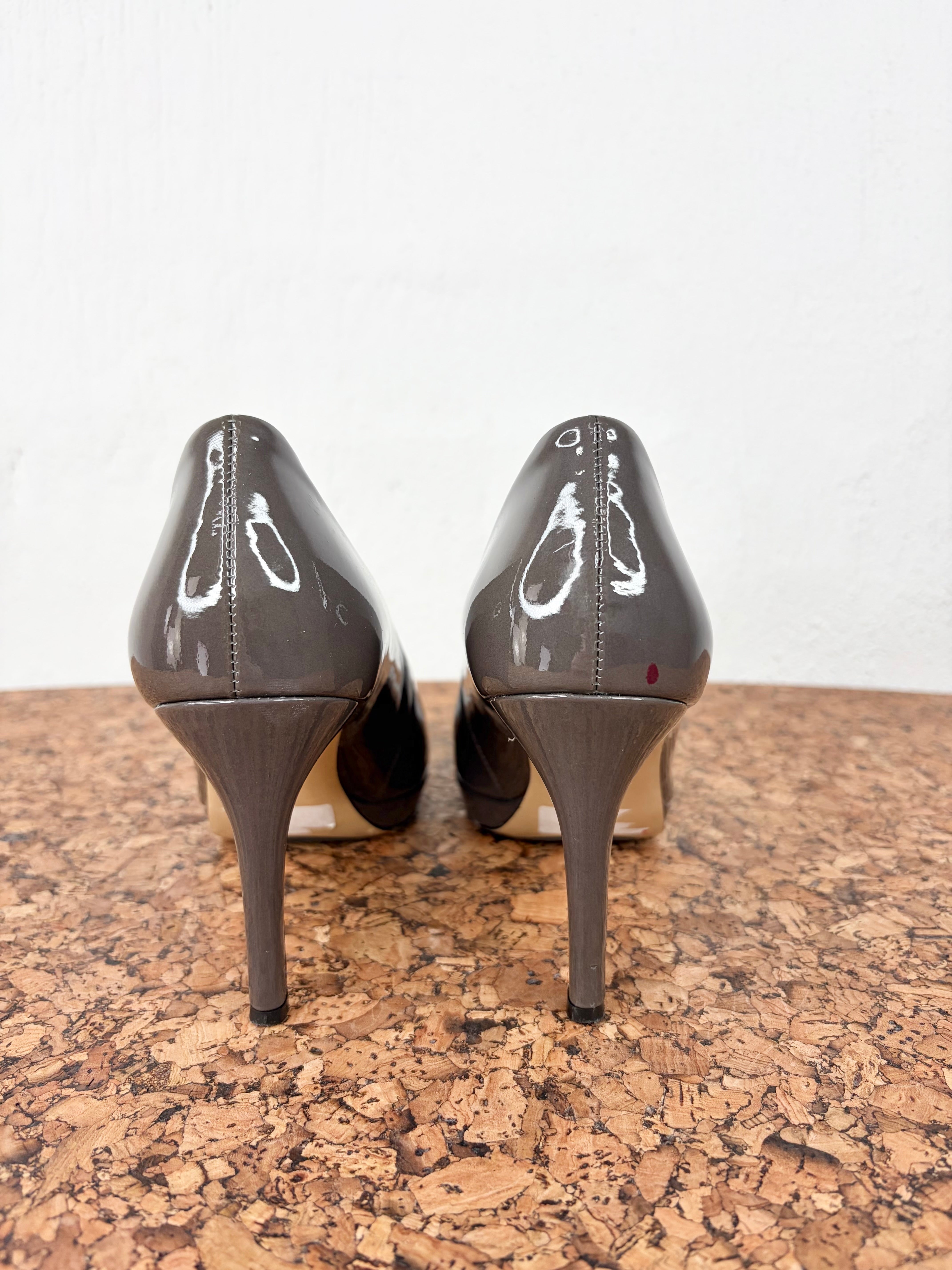 Högl Grey Patent Leather Heels - EU 36/37
