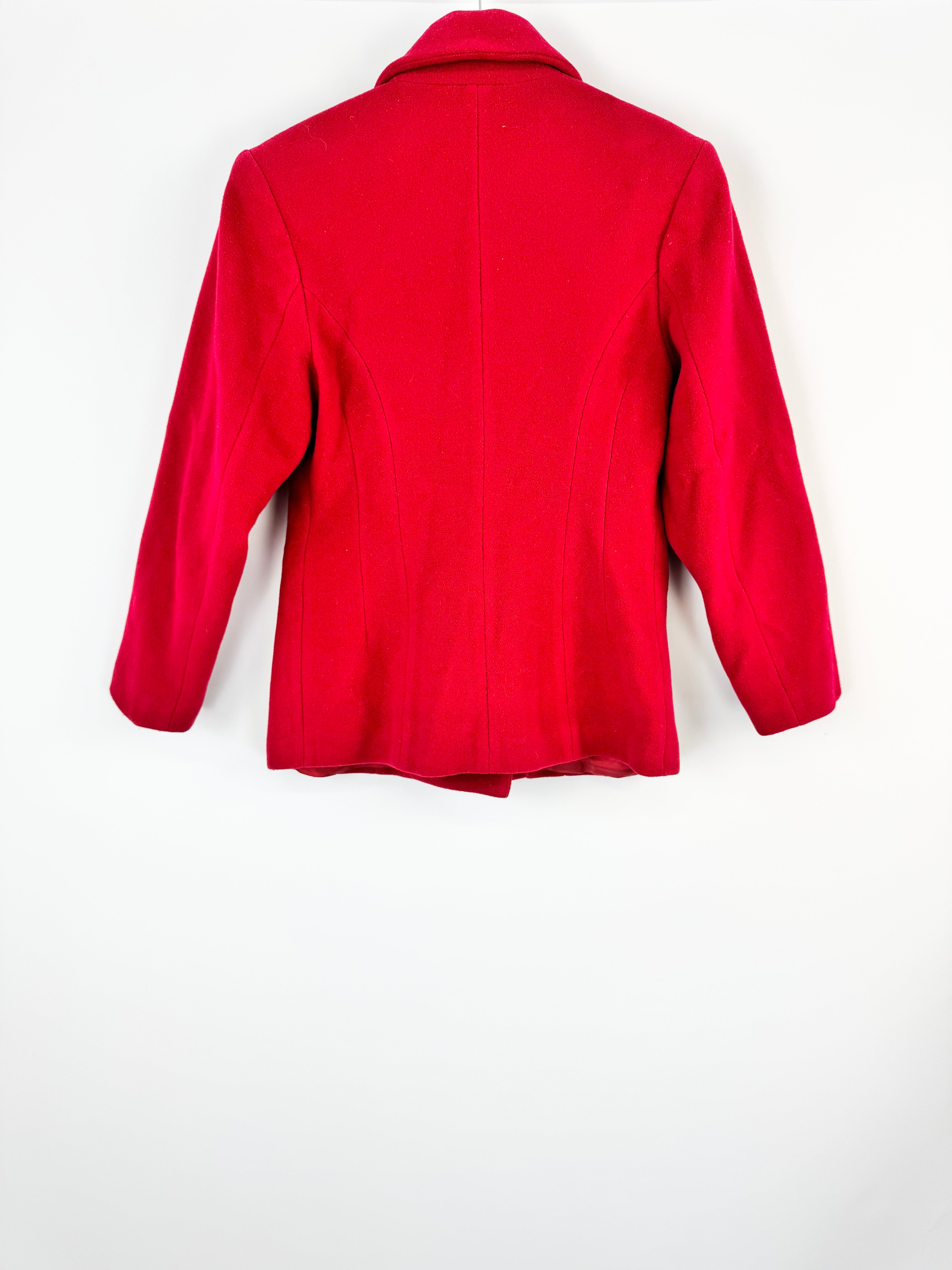 Maestro Deep Red Wool & Cashmere Blend Jacket - AU10