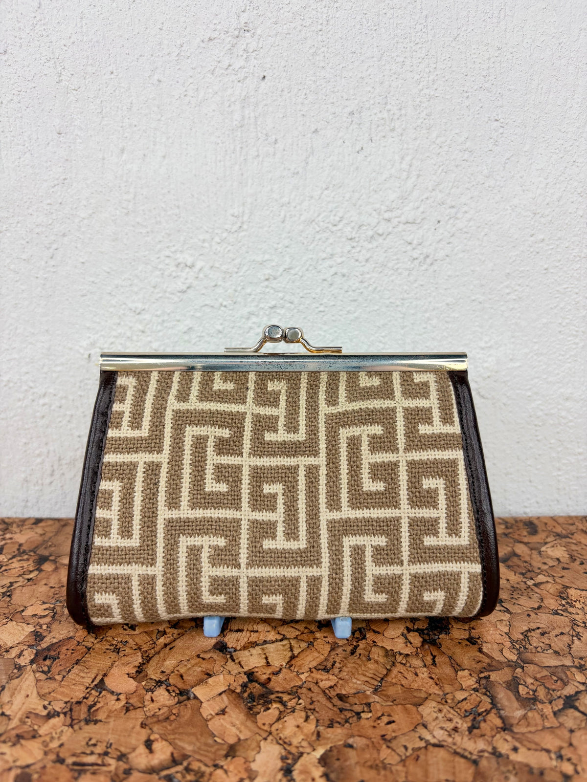 Vintage Pierre Balmain PB Monogram Woven Coin Purse