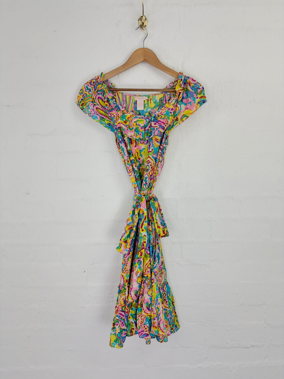 Colette Multicolour Bias Cut Paisley Patterned Dress - AU6/8