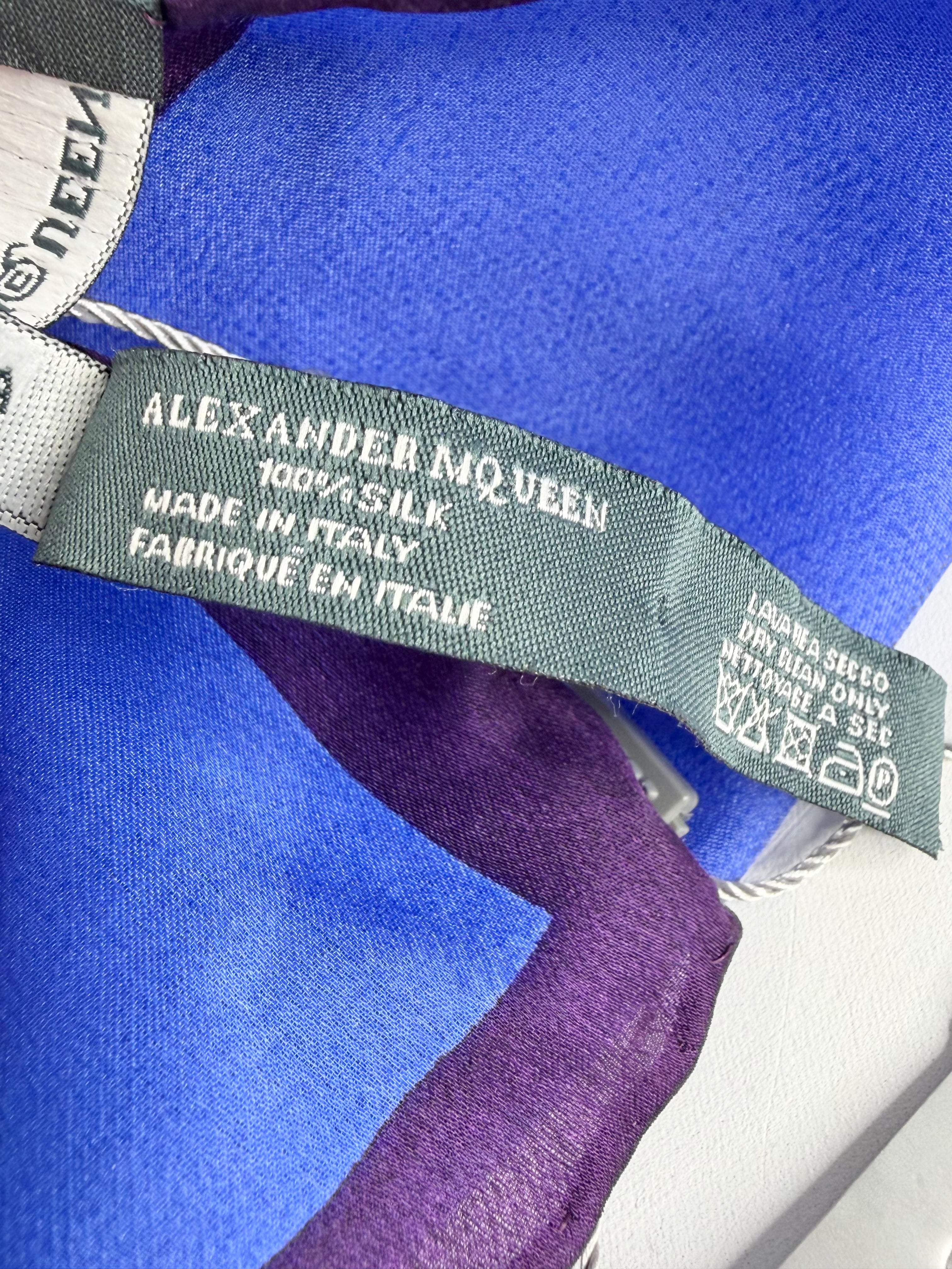 Alexander McQueen Flower Silk Scarf with Tags
