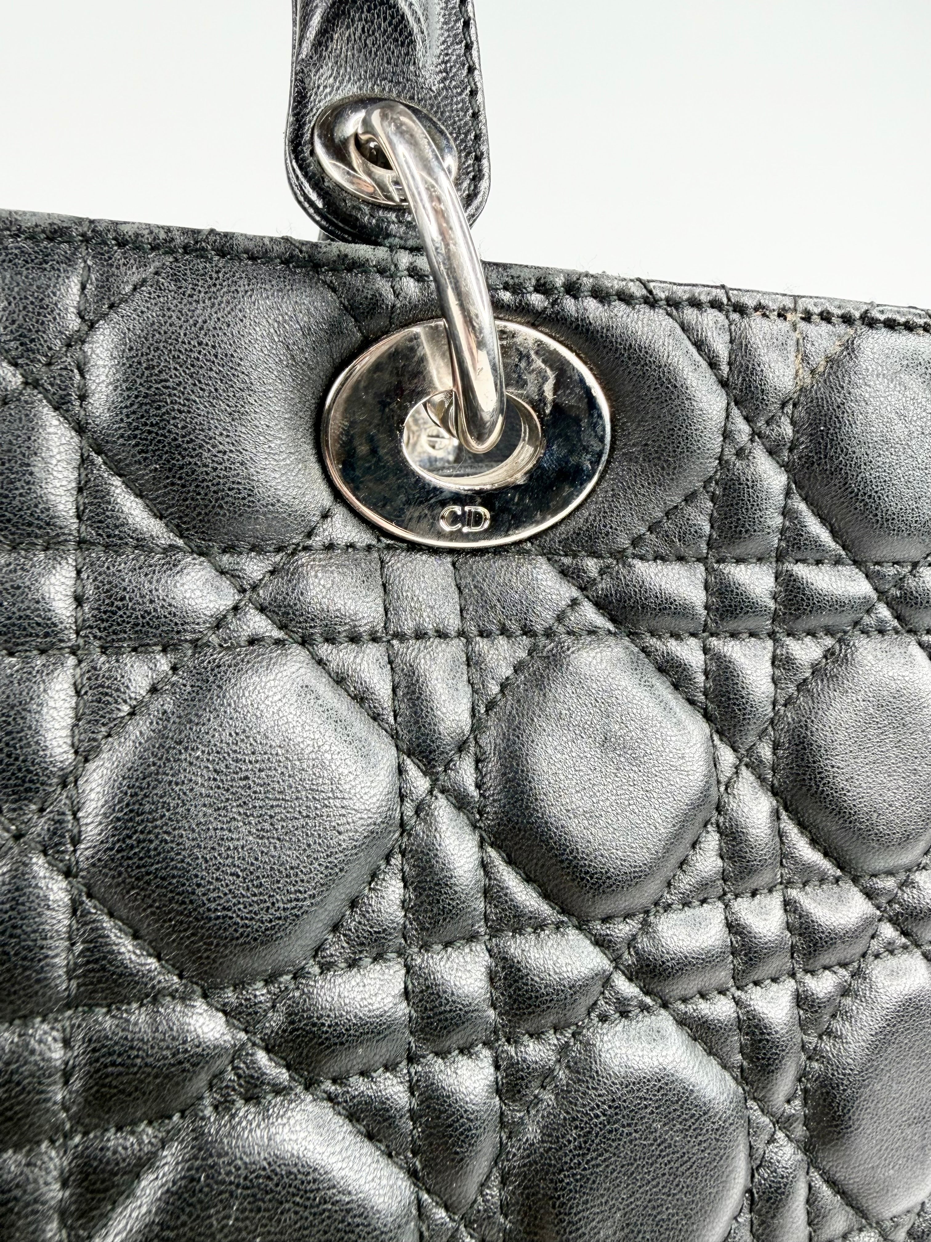 Christian Dior Black 'Lady' Handbag