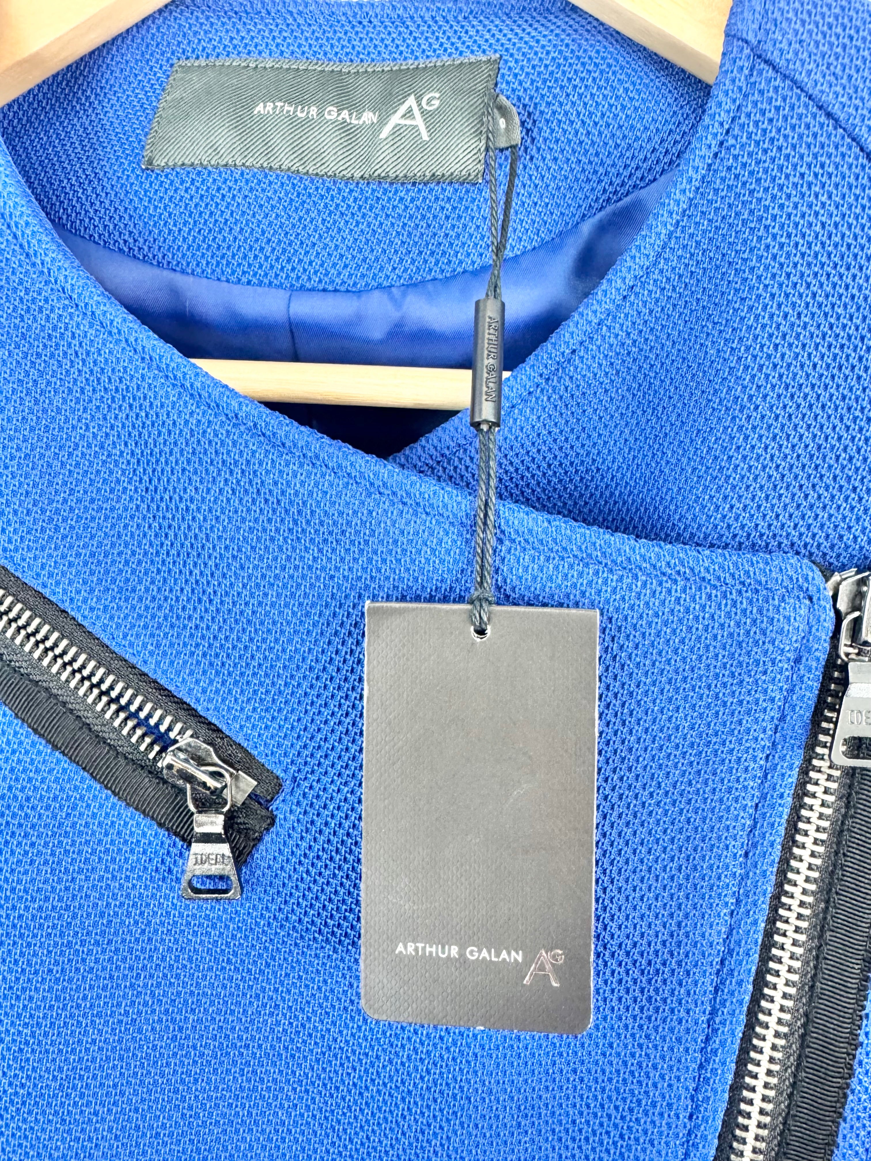 Arthur Galan Cobalt Blue Paula Biker Jacket NWT - AU8