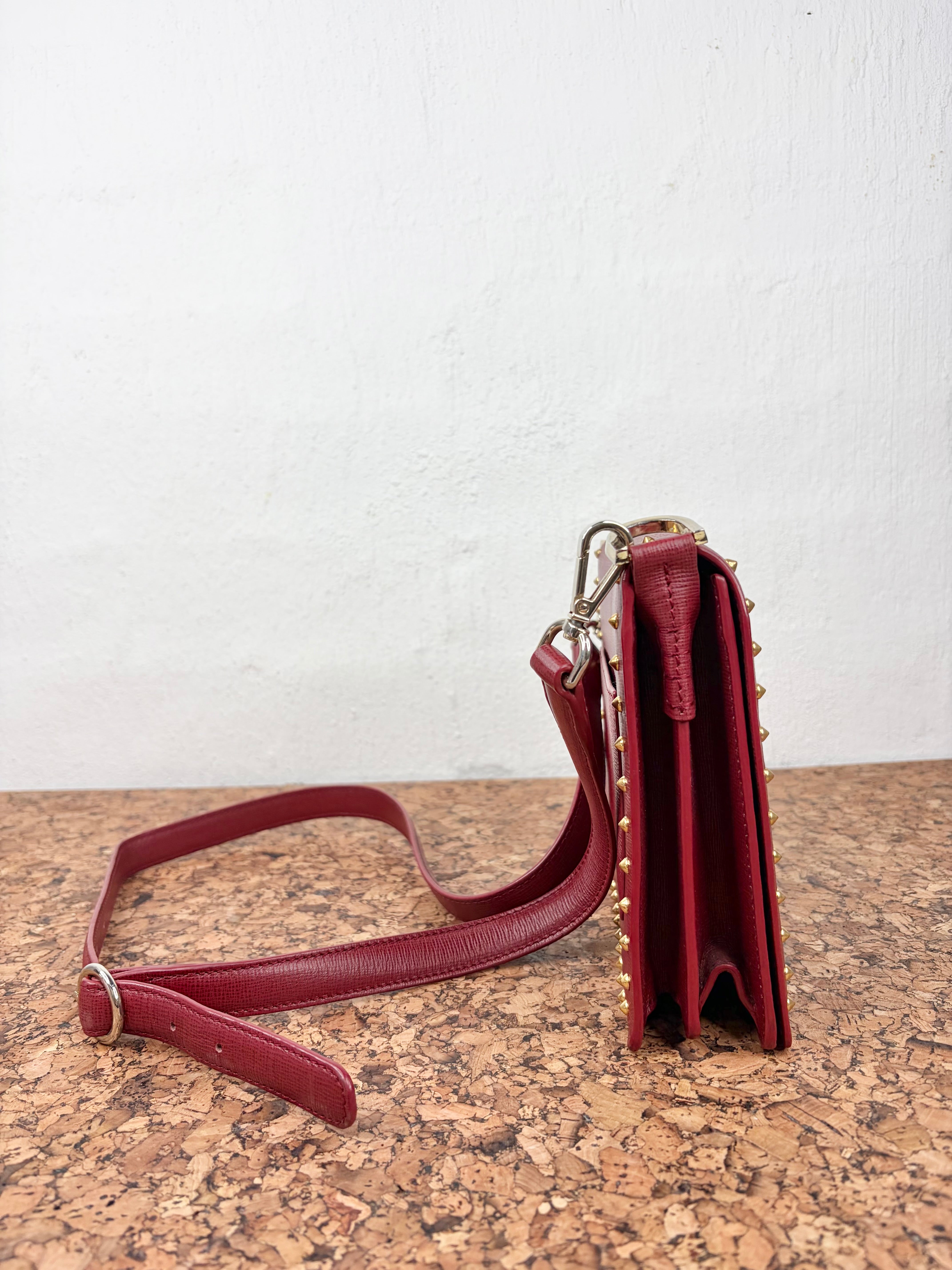 Scanlan Theodore Deep Red Studded Handbag