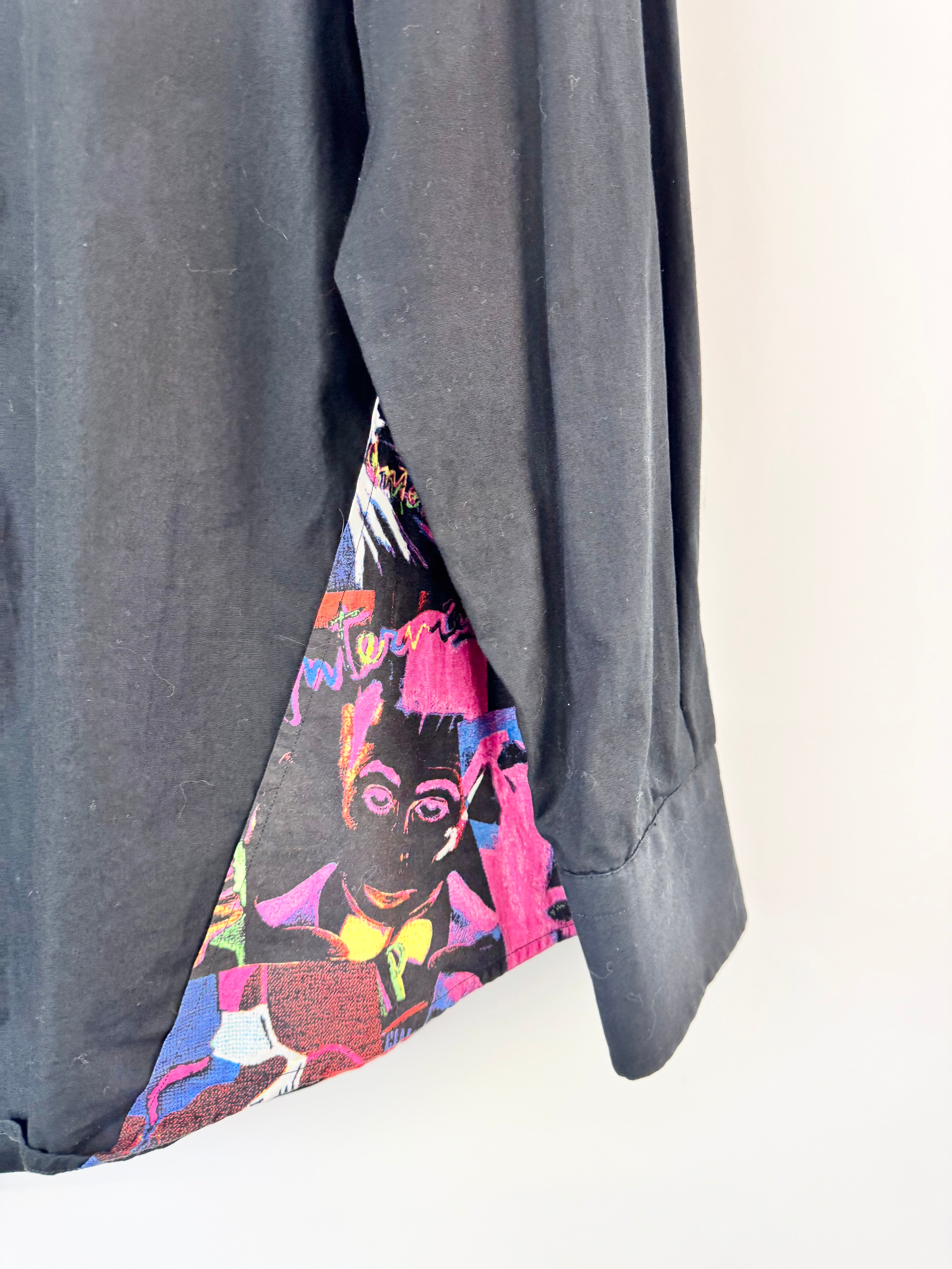 Vintage 90s Versace Classic Black & Mulicolour Shirt - 16.5/42