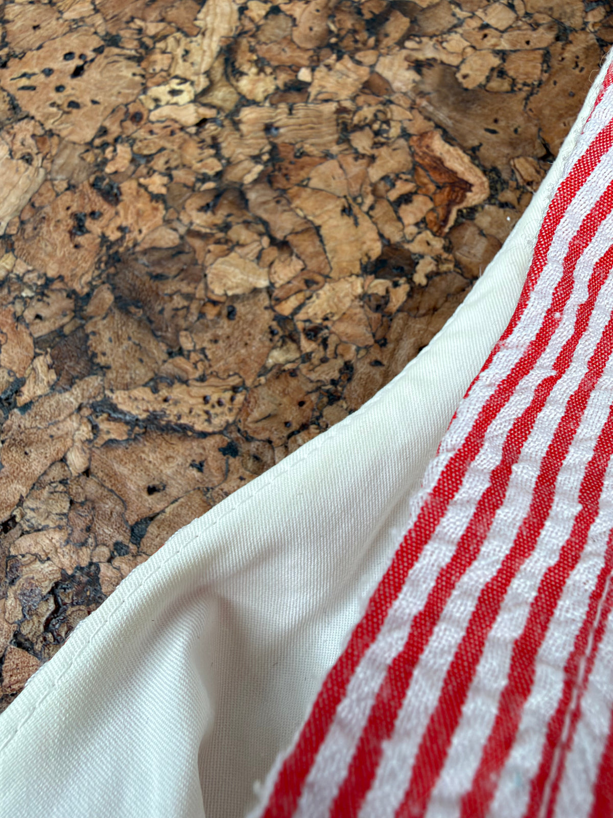 Alpha60 Red and White Striped Seersucker Trapeze Dress - AU8