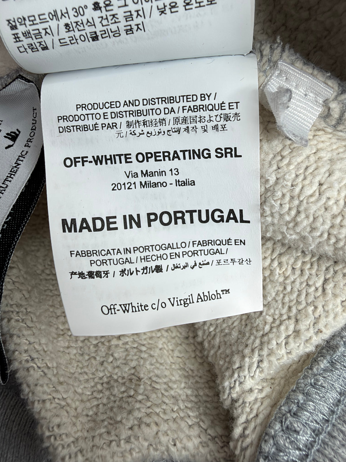 Off-White Grey & Red Graffiti Arrow Sweater - L
