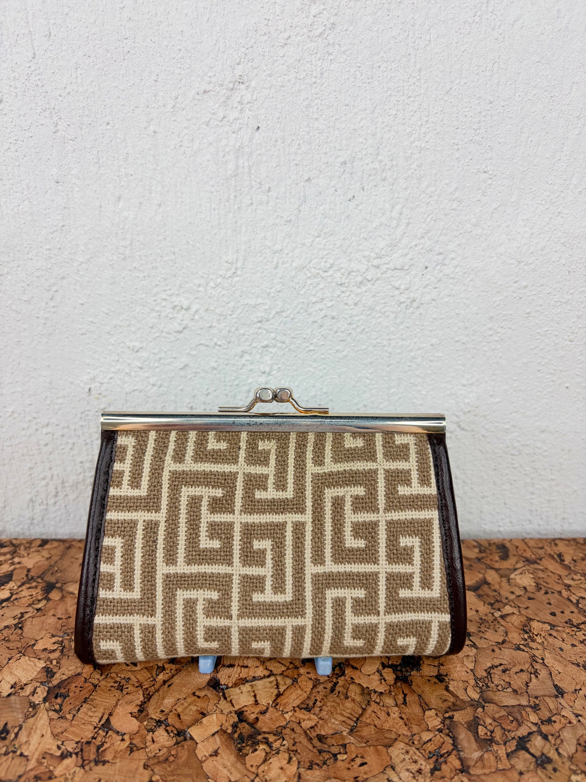 Vintage Pierre Balmain PB Monogram Woven Coin Purse