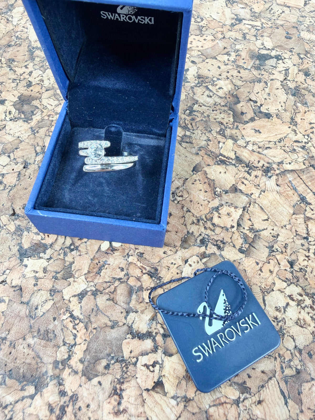 Swarovski 'Radiance' Rhodium Crystal Ring NWT