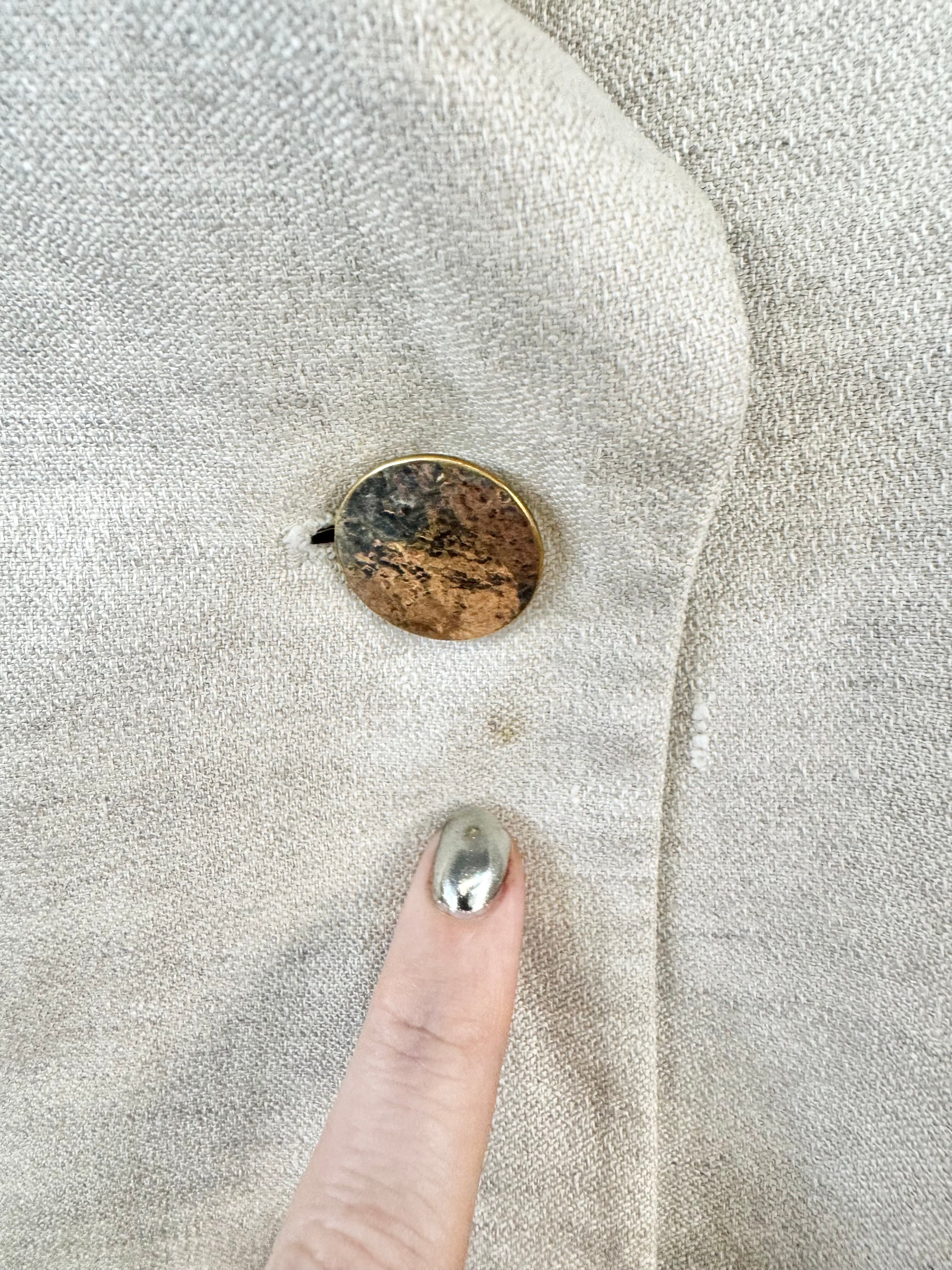 Escada Woven Linen Two Piece Set Blazer & Shorts Set - 42