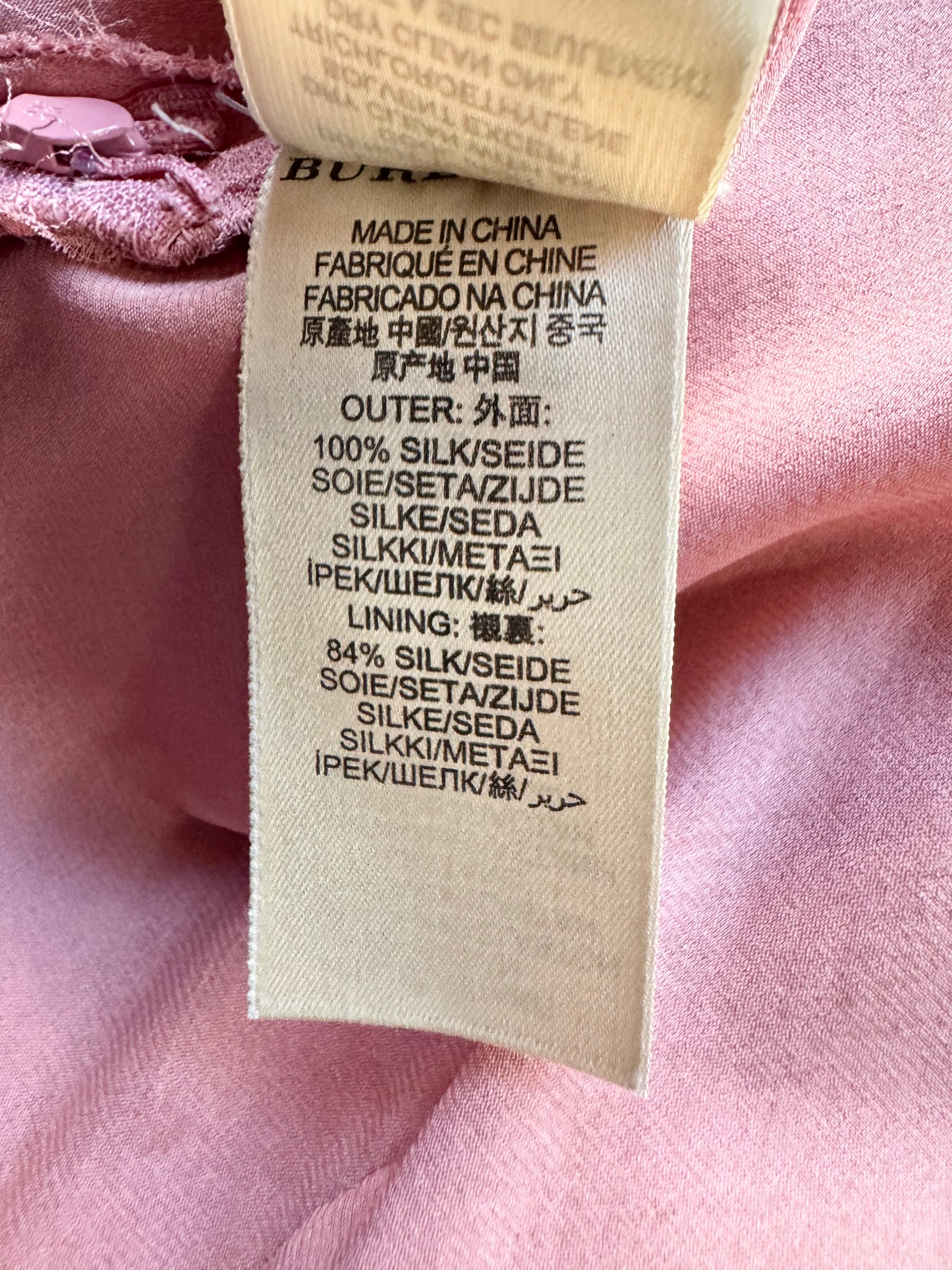Burberry London 2010 Era Muted Peach Silk Dress - AU12/14