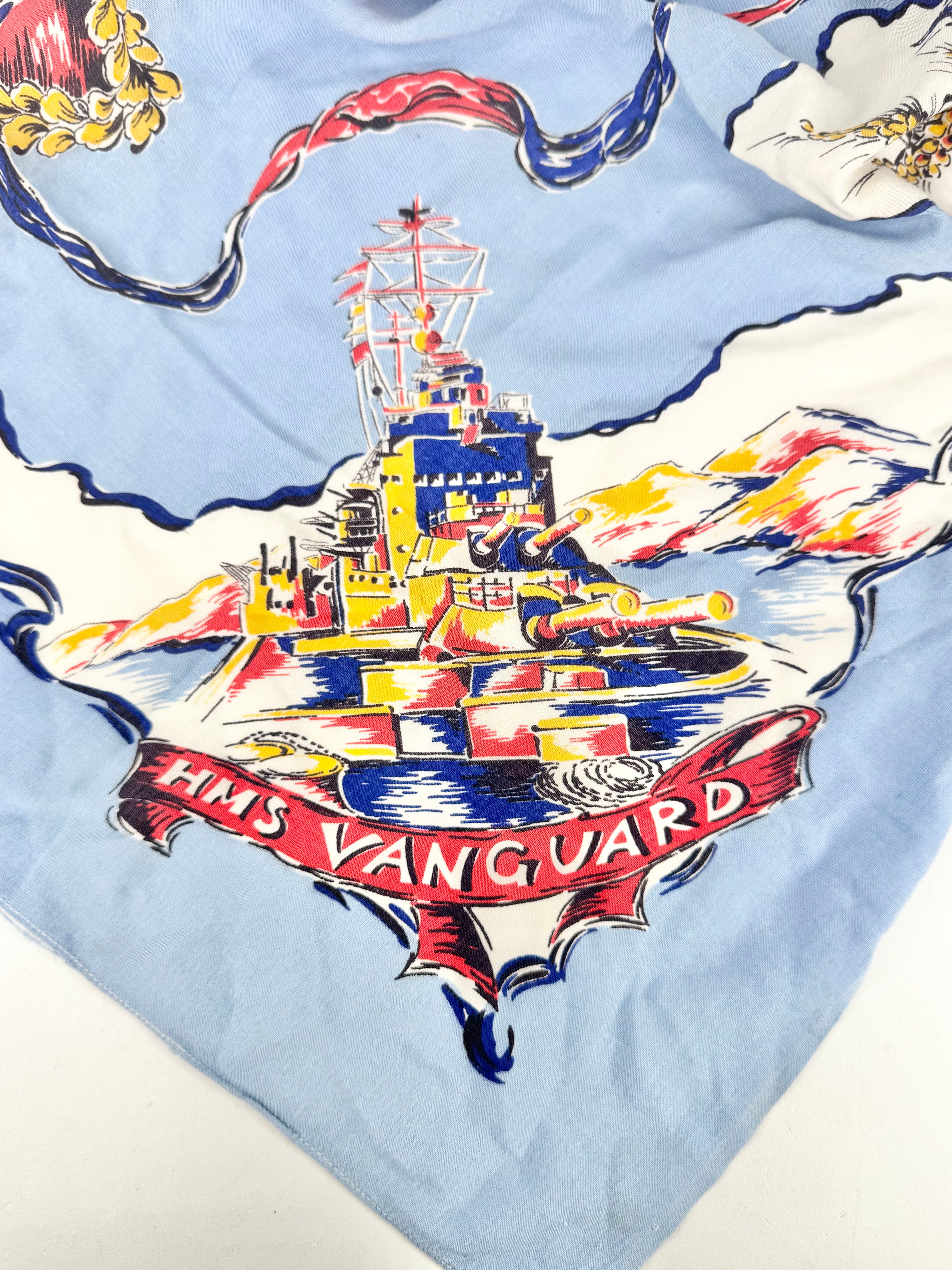 Vintage 1949 HMAS Vanguard Royal Tour Scarf