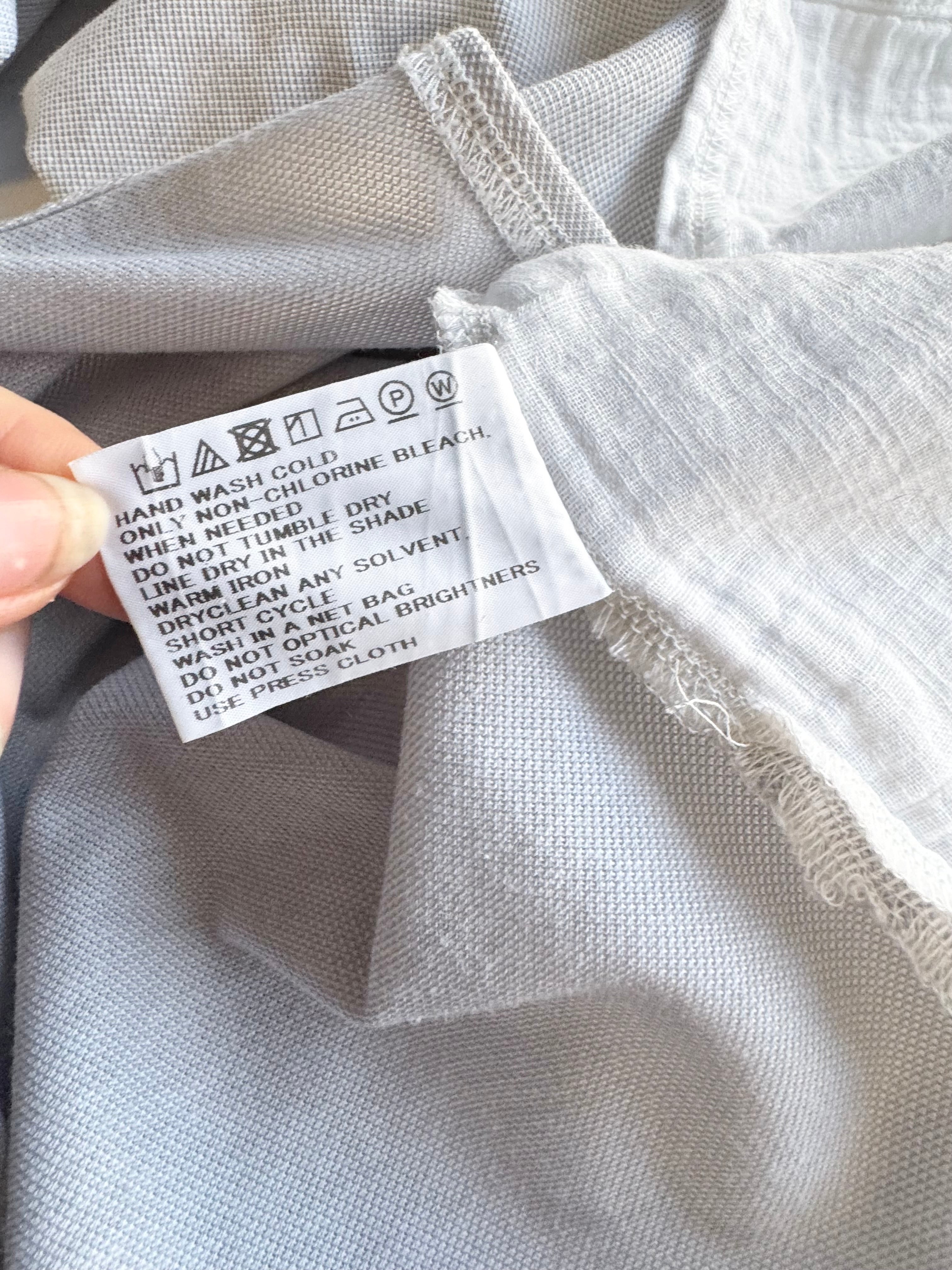 Issey Miyake Men White & Grey Jersey & Cotton Shirt - L