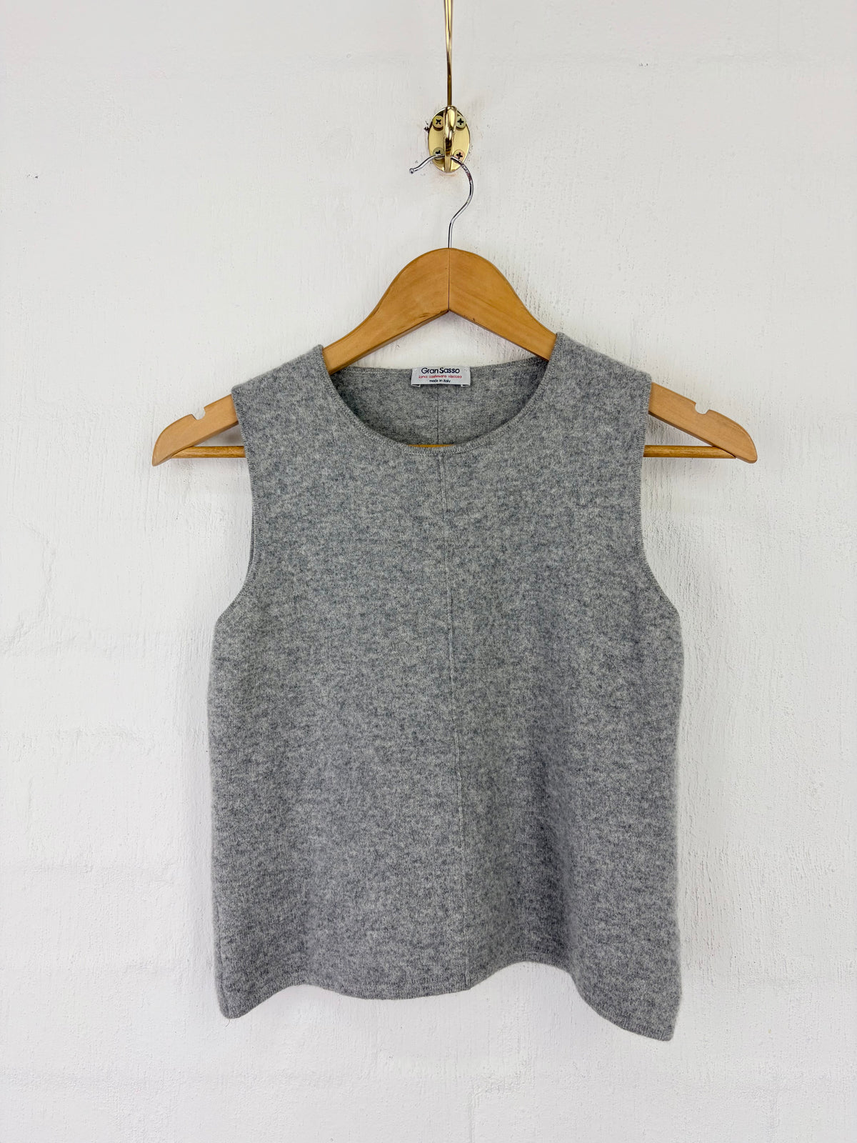 Gran Sasso Pale Grey Cashmere Vest - AU8/10