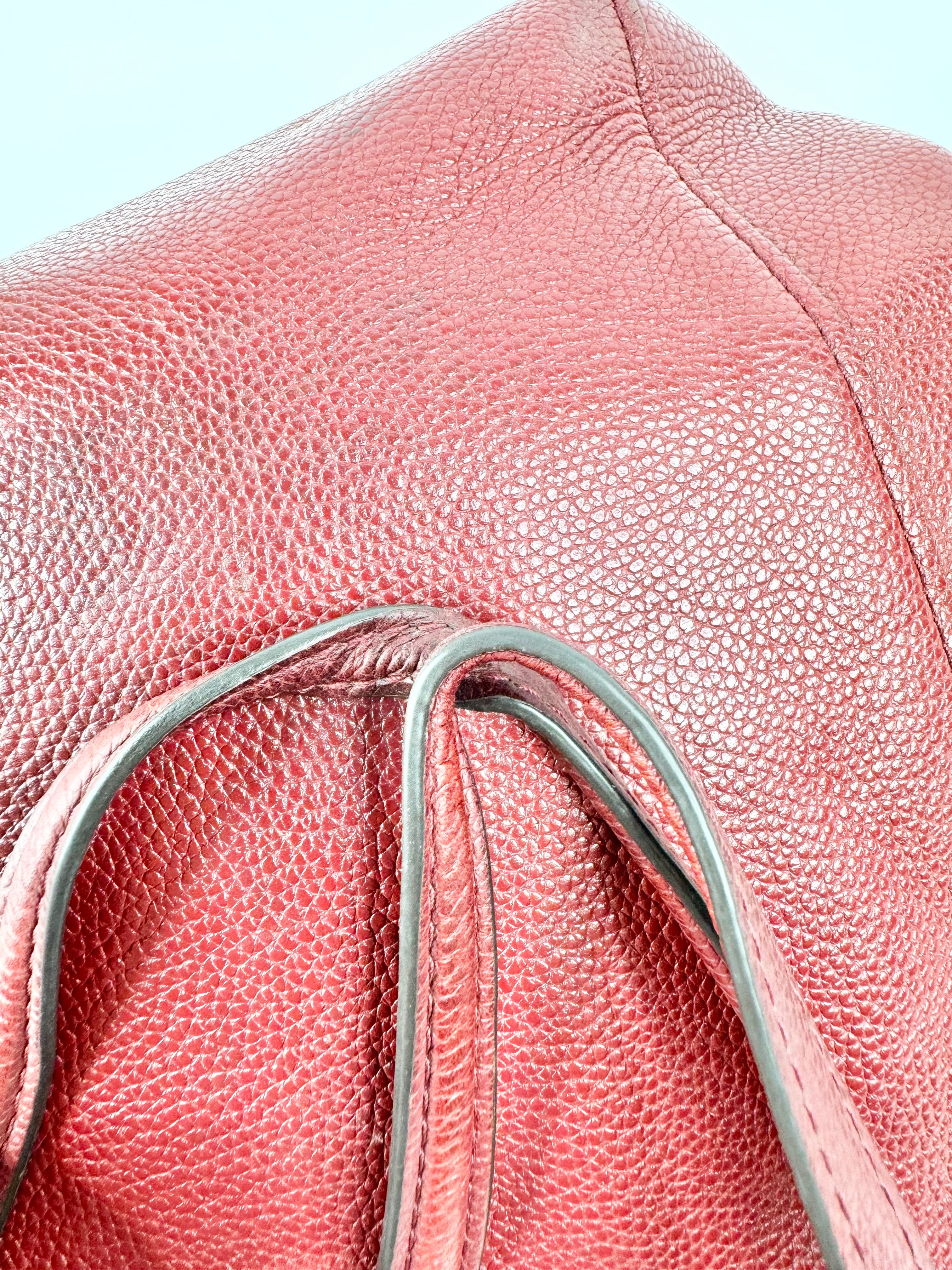 Coach Oxblood Grained Leather Tote