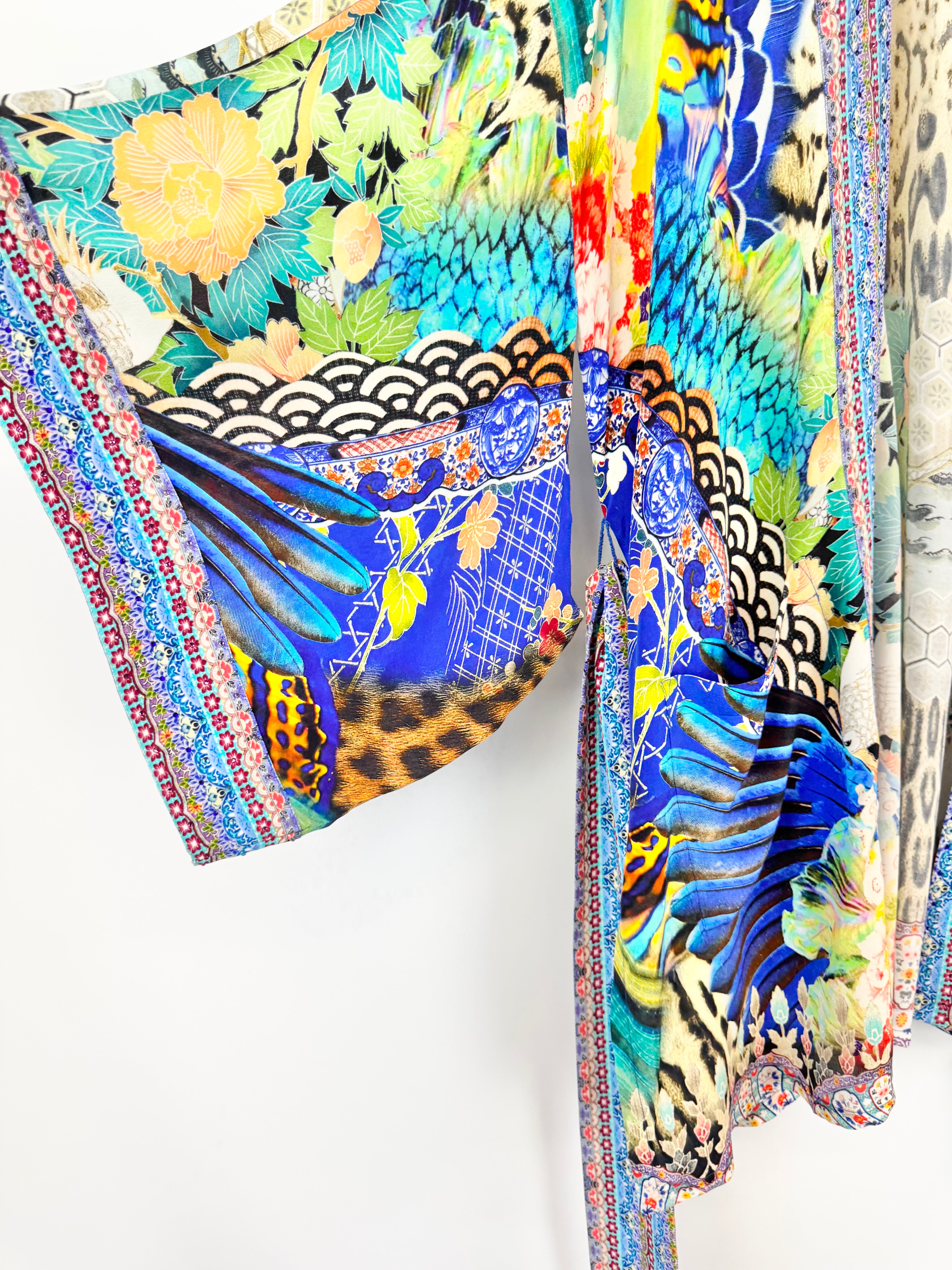 Camilla 'Space Cowgirl' Silk Tie Robe - OSFA