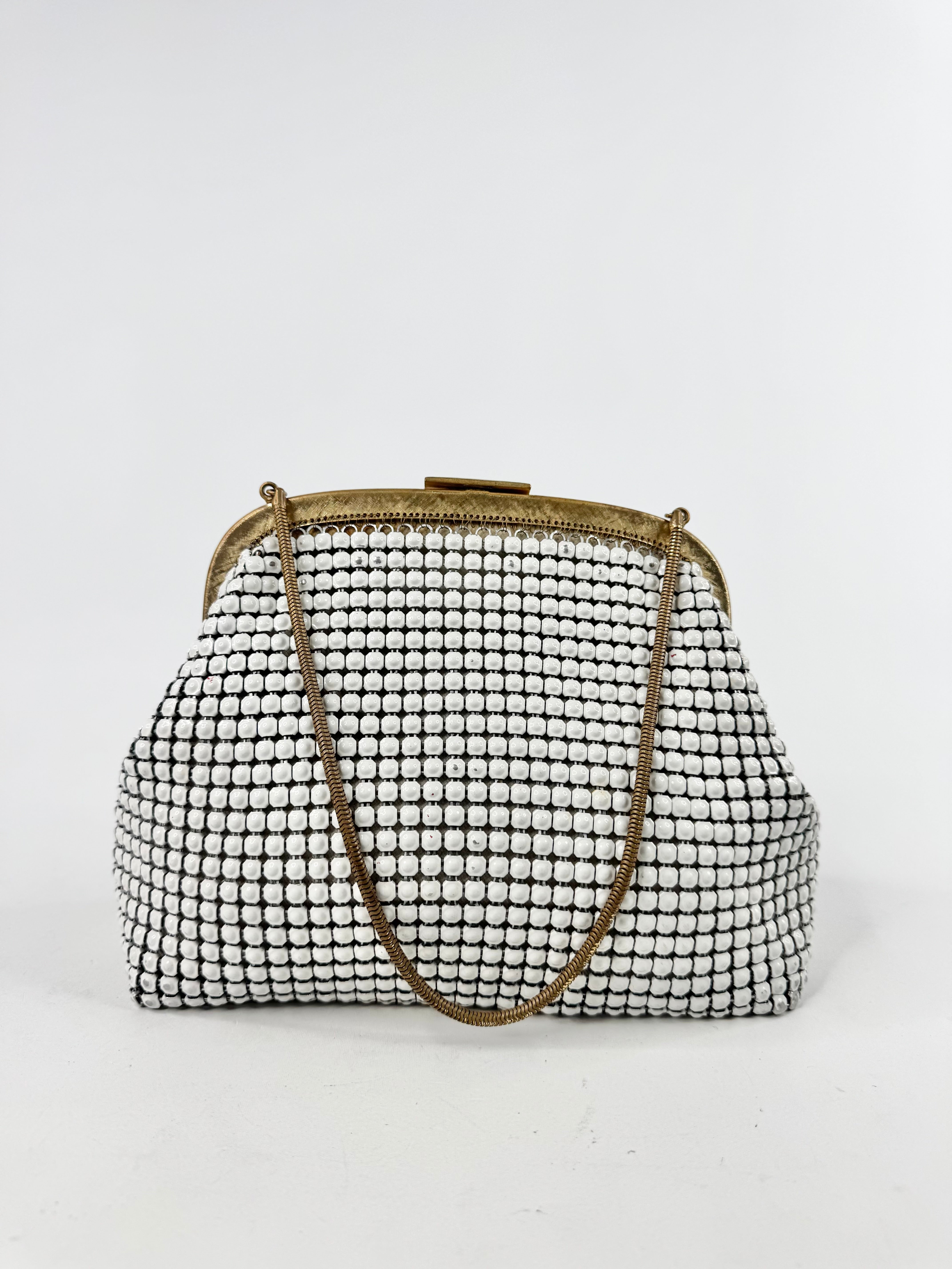 Vintage Oroton White Metal Mesh Bag
