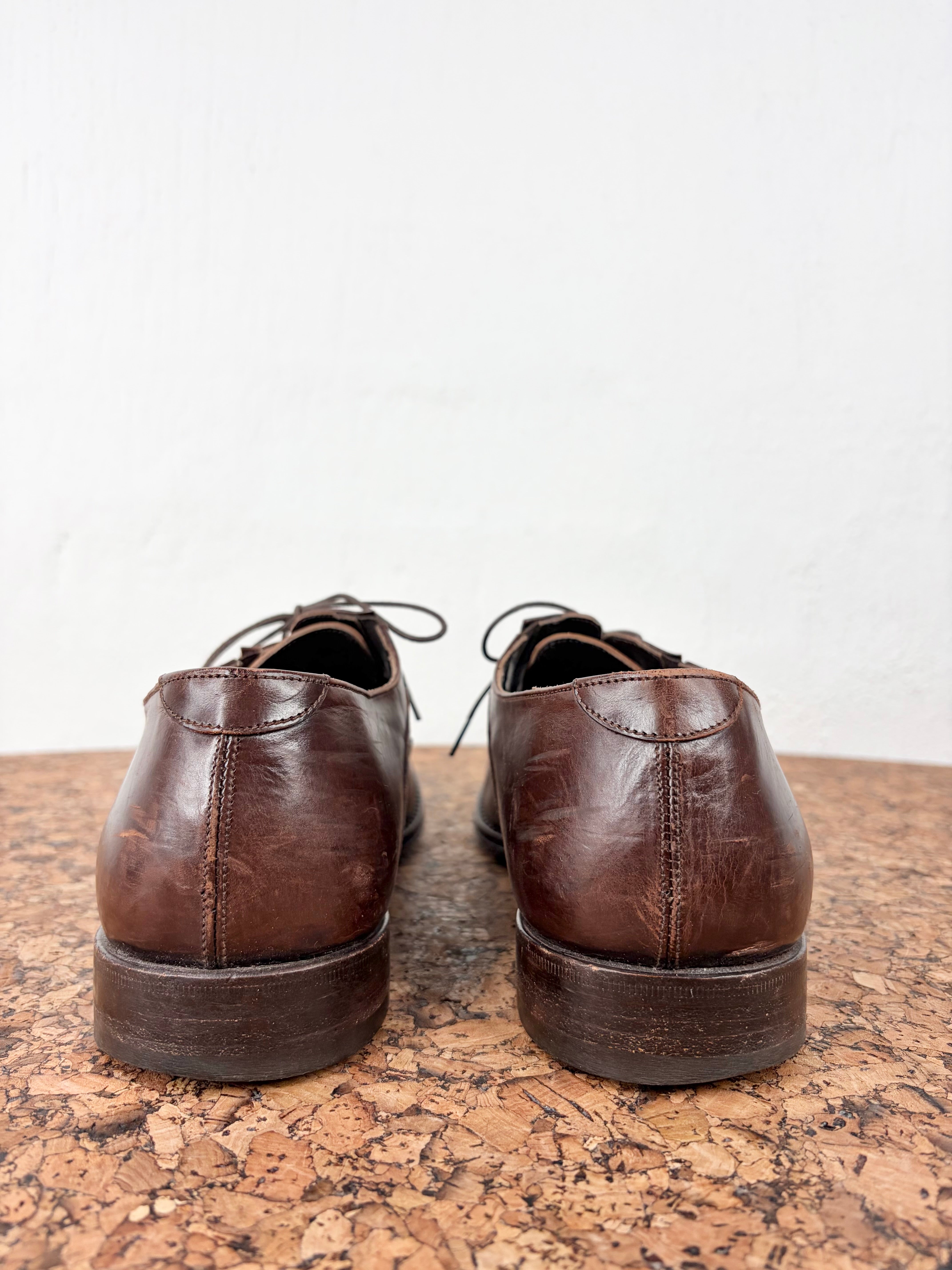 Dino Bigioni Brown Leather Lace Up - EU43