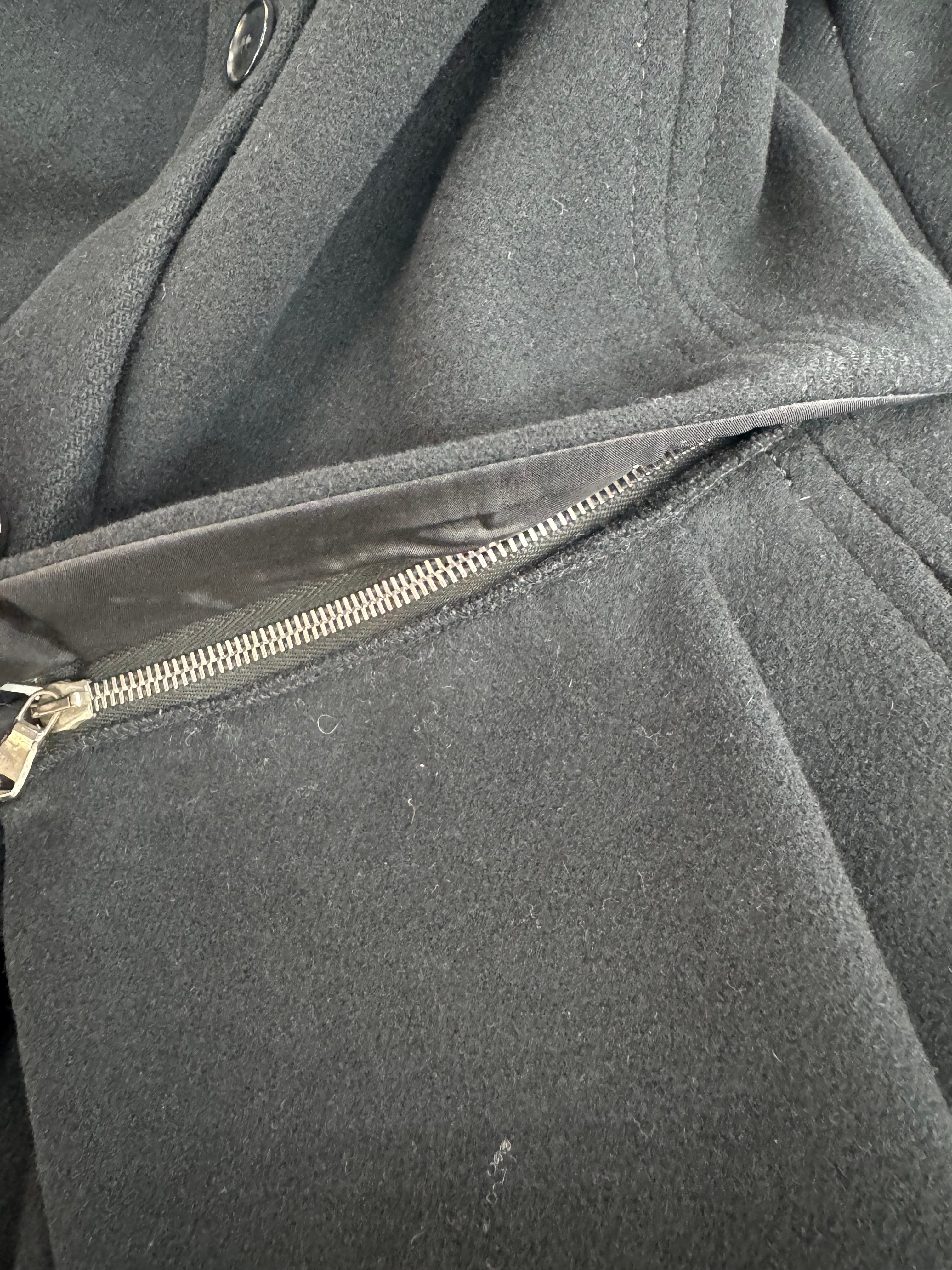 Philosphy di Alberta Ferreti Black Adjustable Wool & Cashmere Coat - AU10