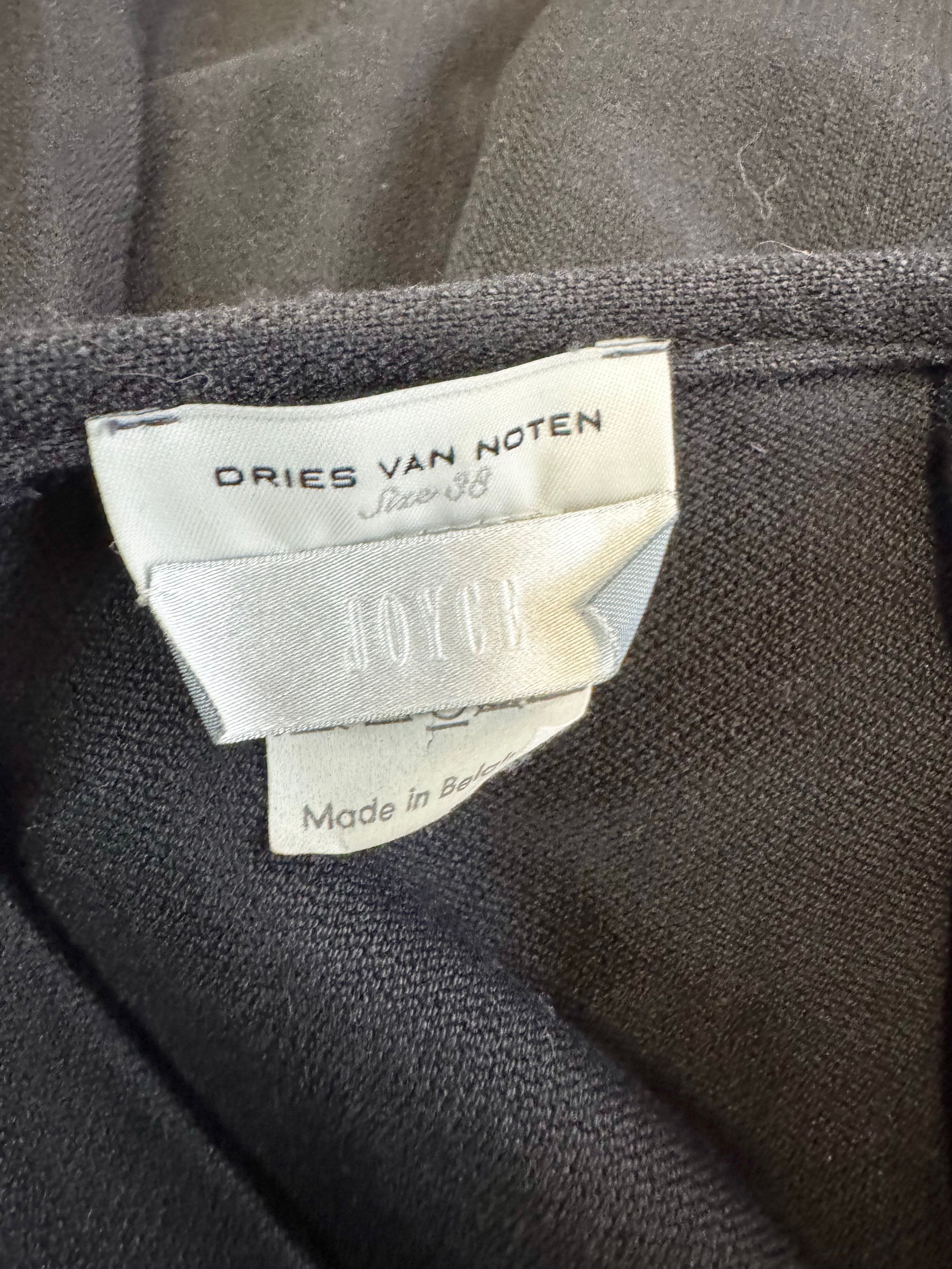 Dries van Noten 'Joyce' Black Linen Skirt - AU10/12