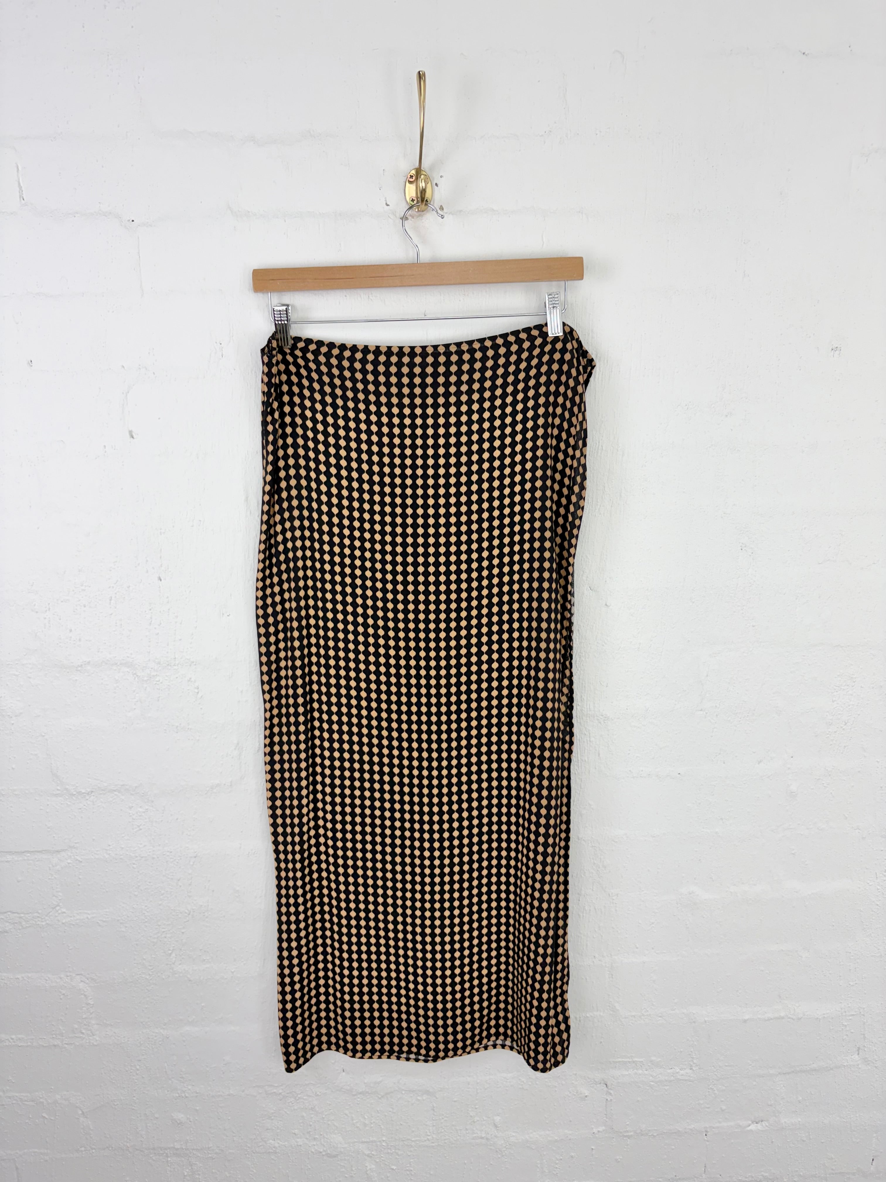 Dissh Black & Beige Viscose Scarf