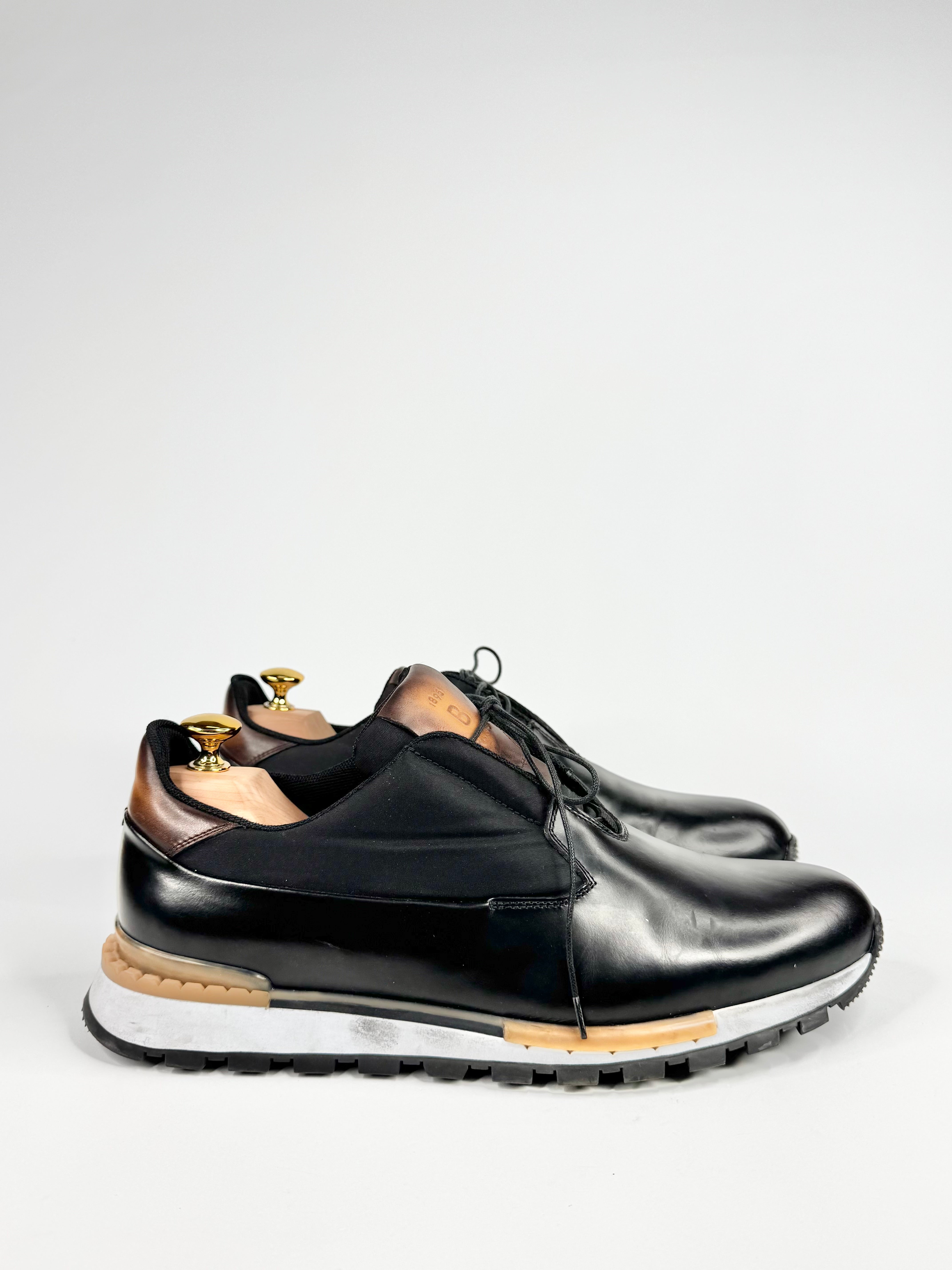 Berluti Black 'Fast Track' Leather Sneakers - EU43.5