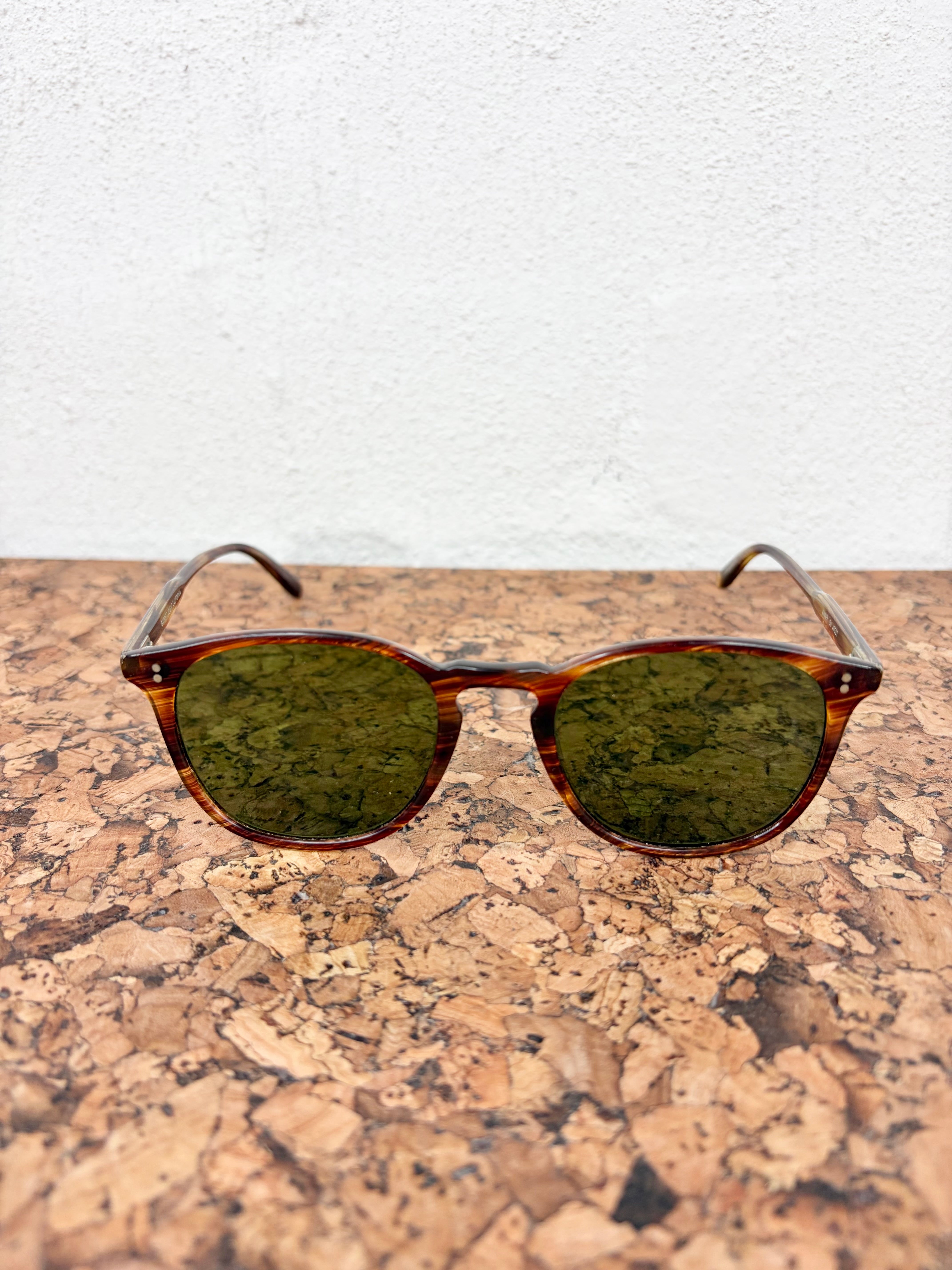 Garrett Leight 'Kinney' Pacific Teak/Semi-Flat Pure G15 Polar Sunglasses