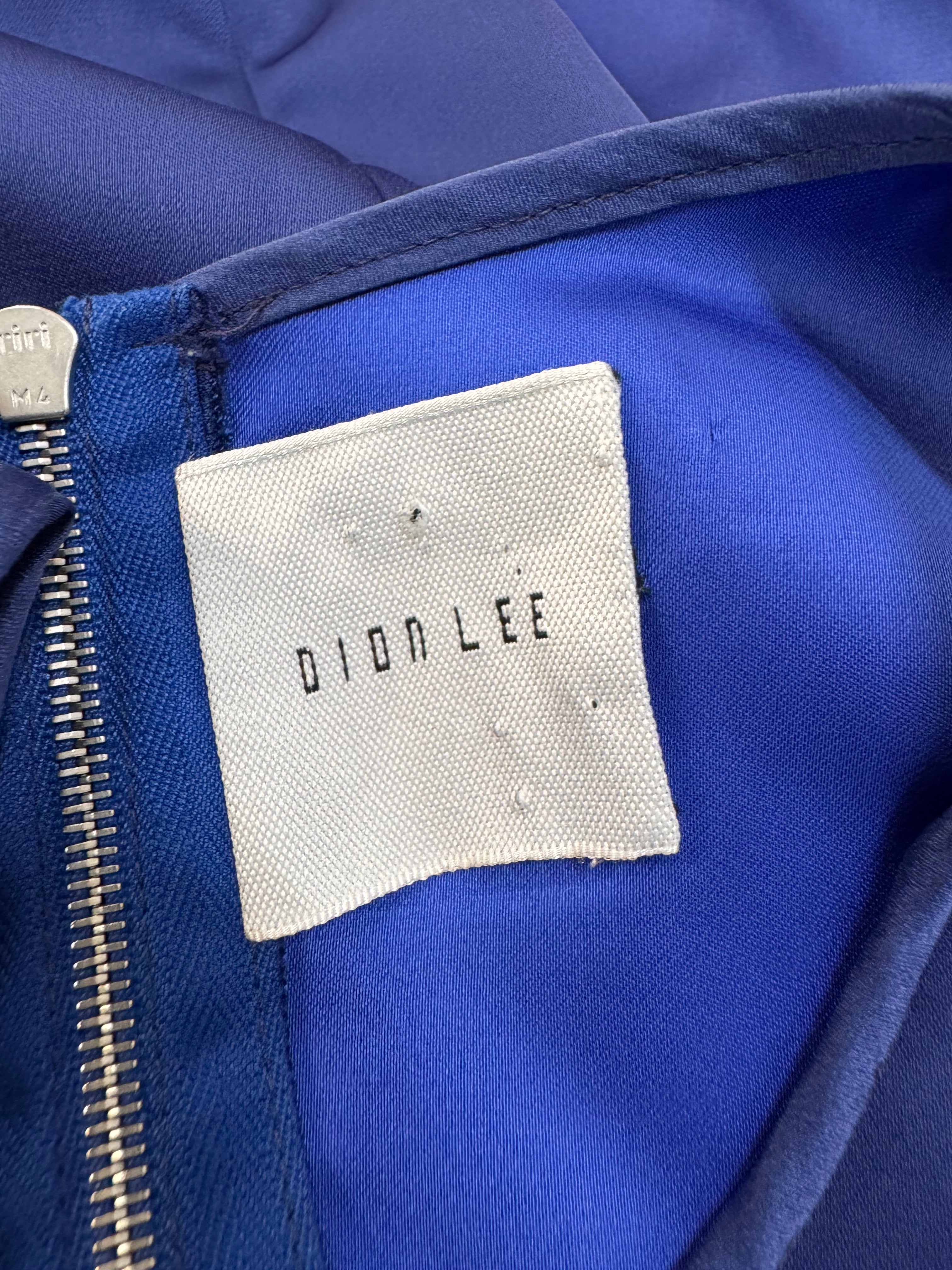 Dion Lee 2014 Era Blue Satin Midi Dress - AU10