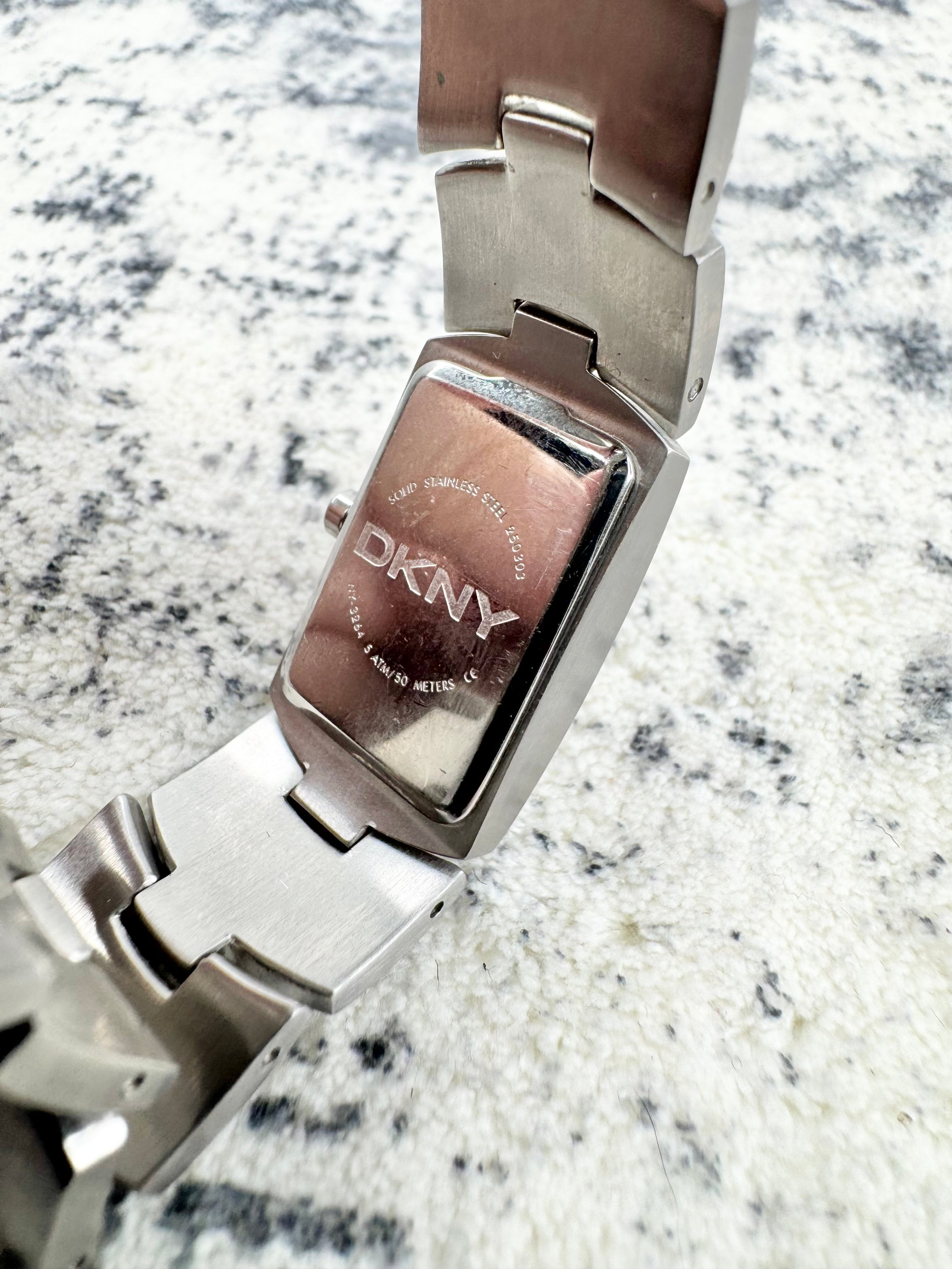 DKNY Black Dial Rectangular Watch