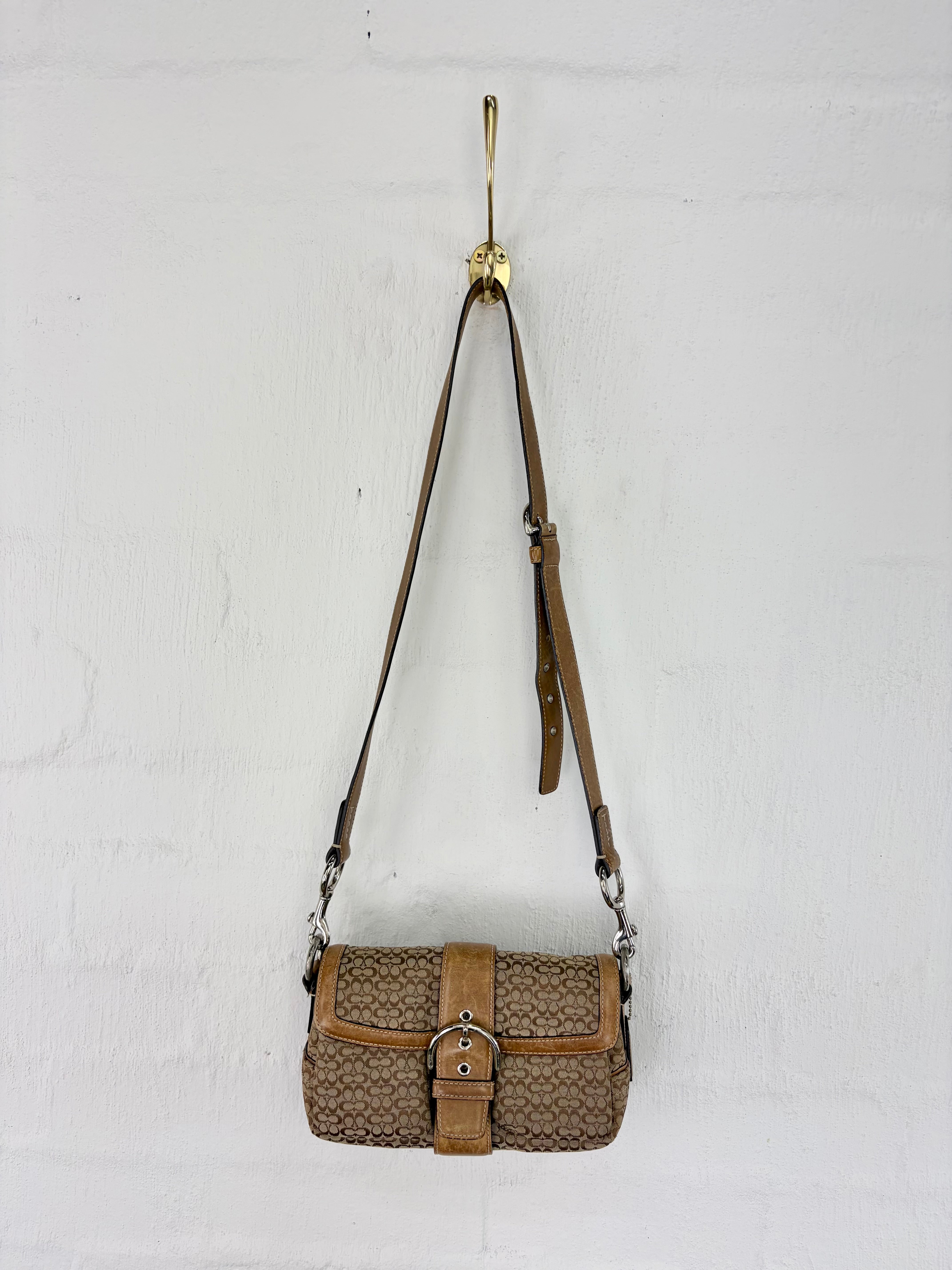 Coach Tan Monogram Crossbody Bag