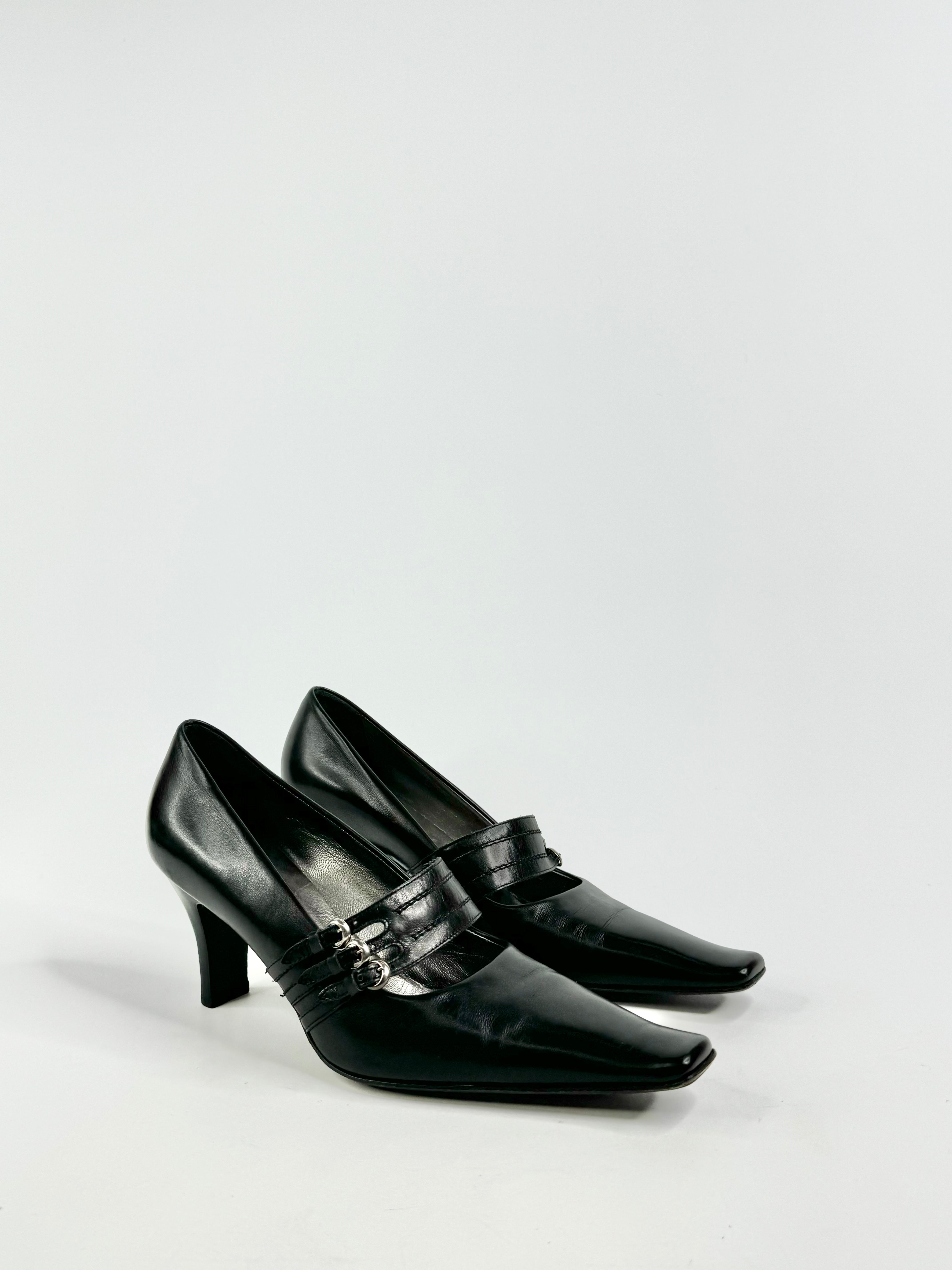 Vintage Bottega Pointed Toe Mary Janes - EU40.5