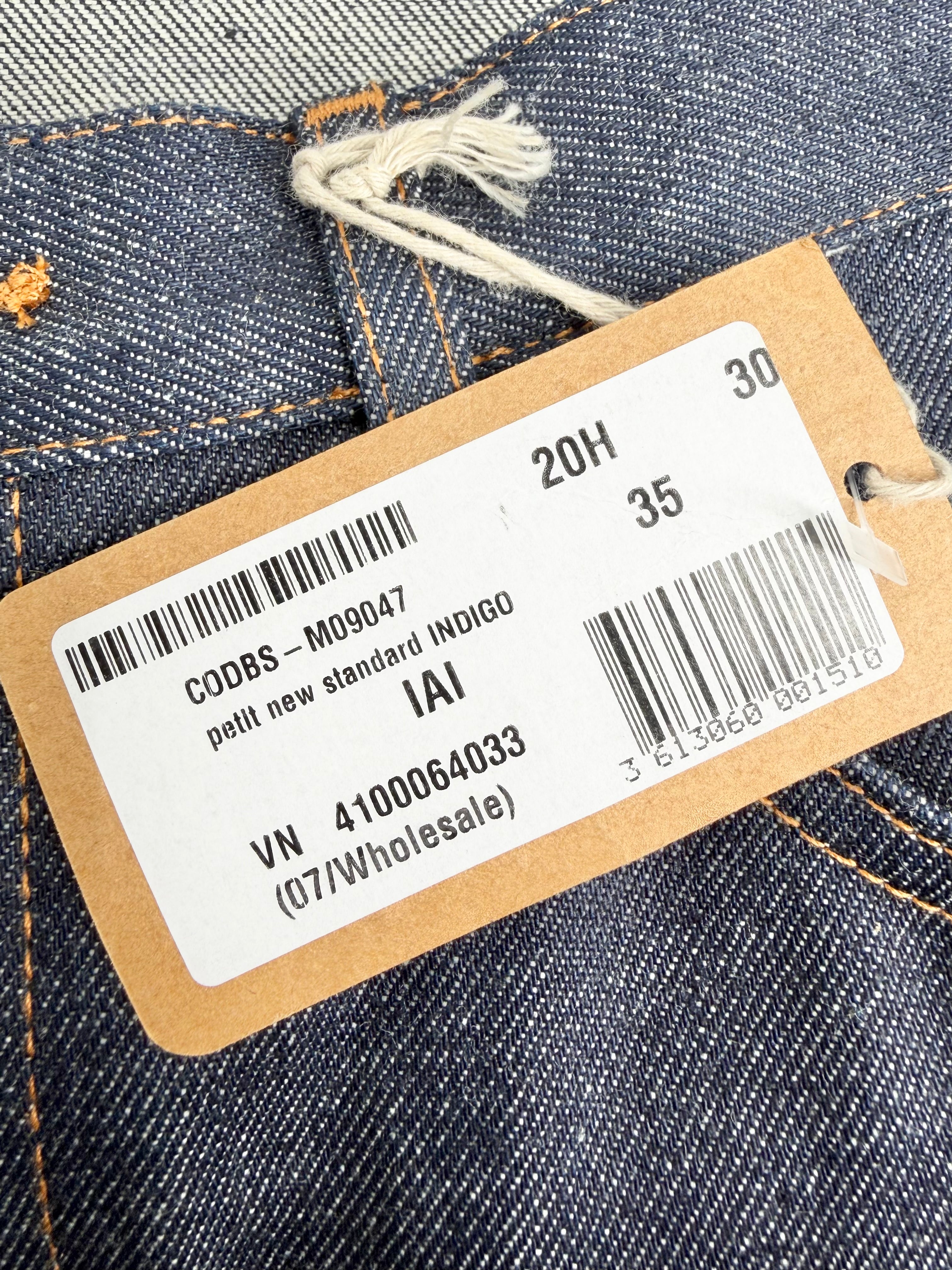 A.P.C 'Petit New Standard' Indigo Salvage Denim Jeans NWT - XL