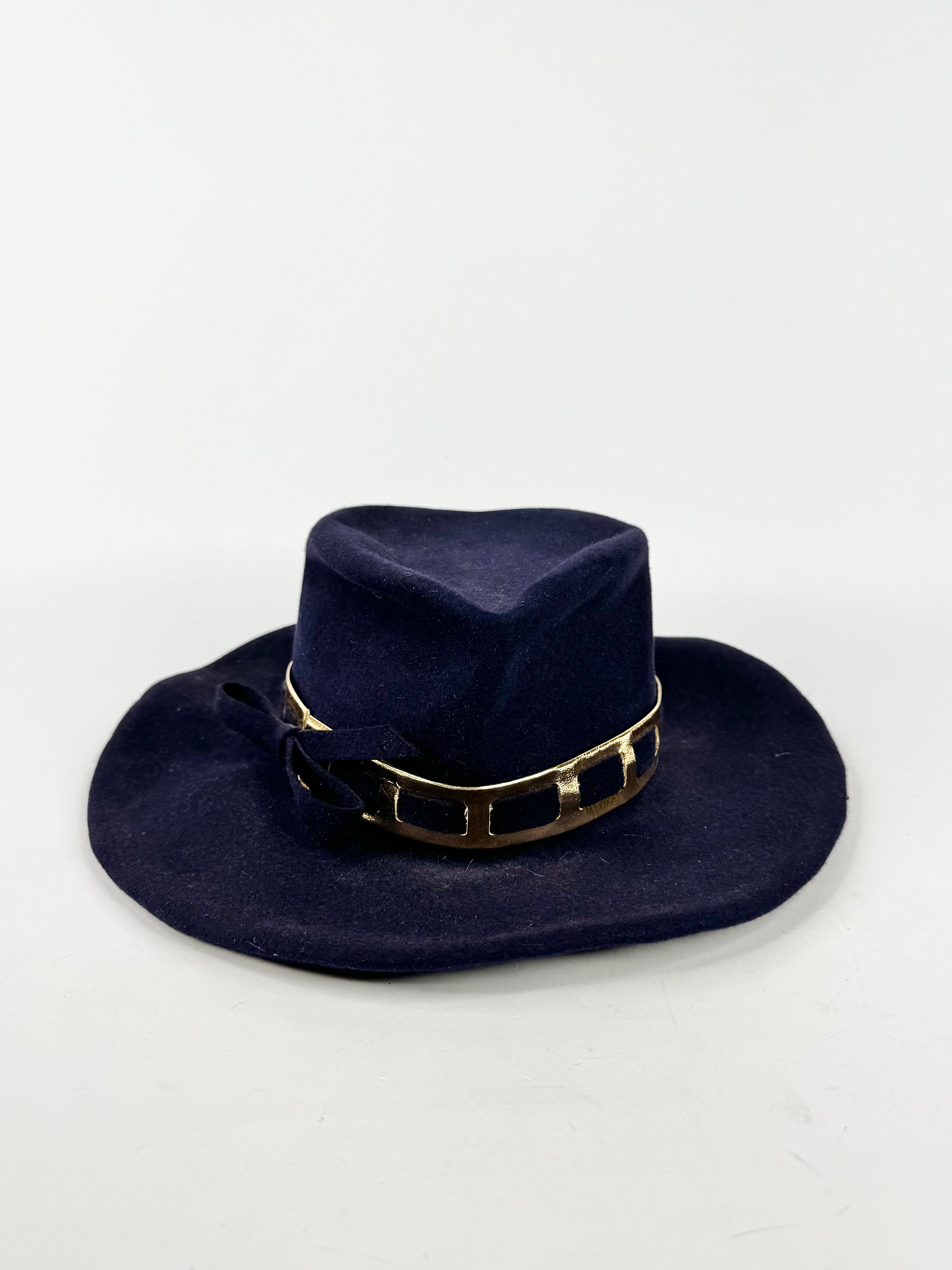 Madga Urban Navy Blue Gold Trim Hat - S