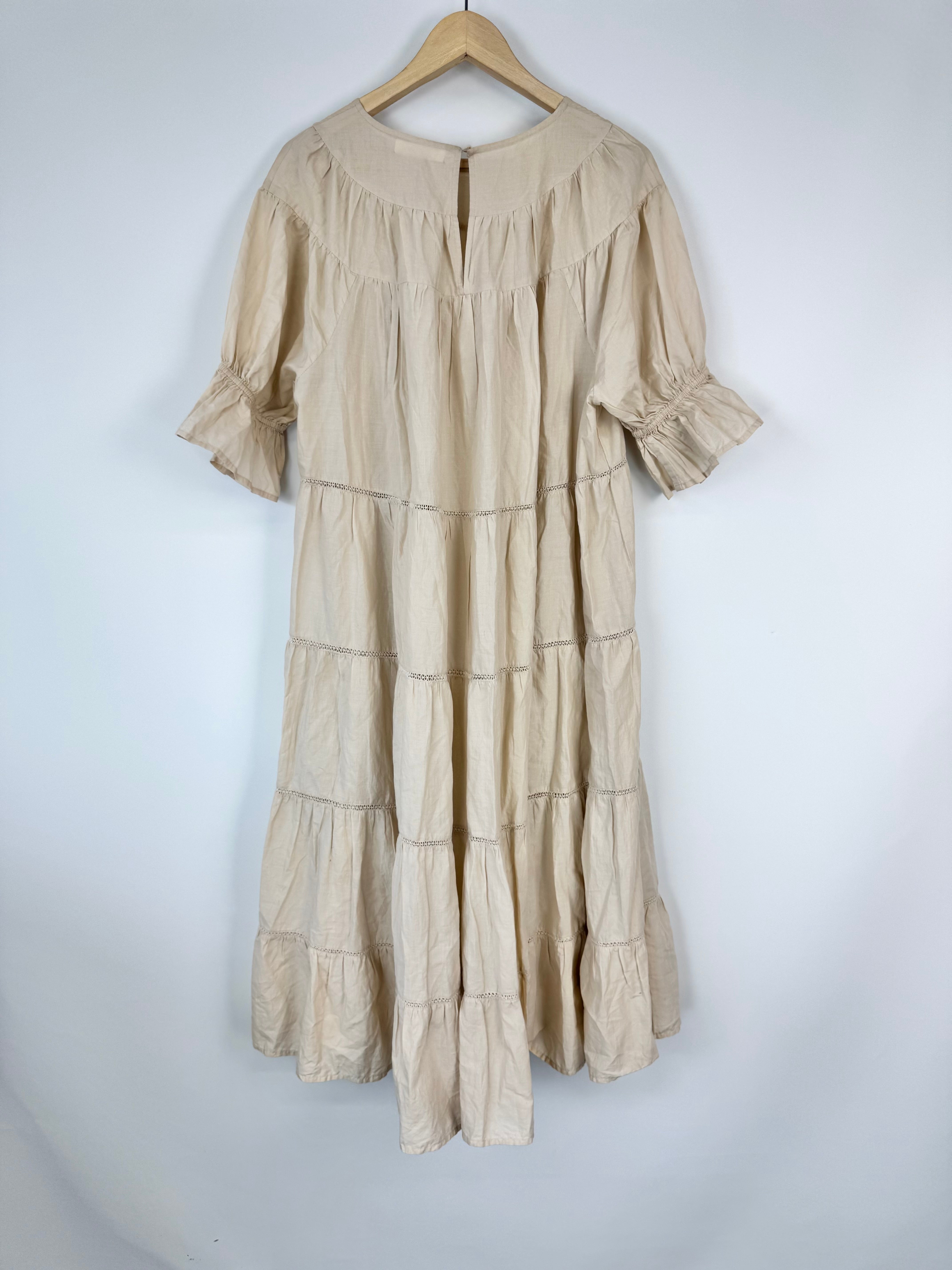 Merlette 'Paradis' Beige Cotton Dress - AU8