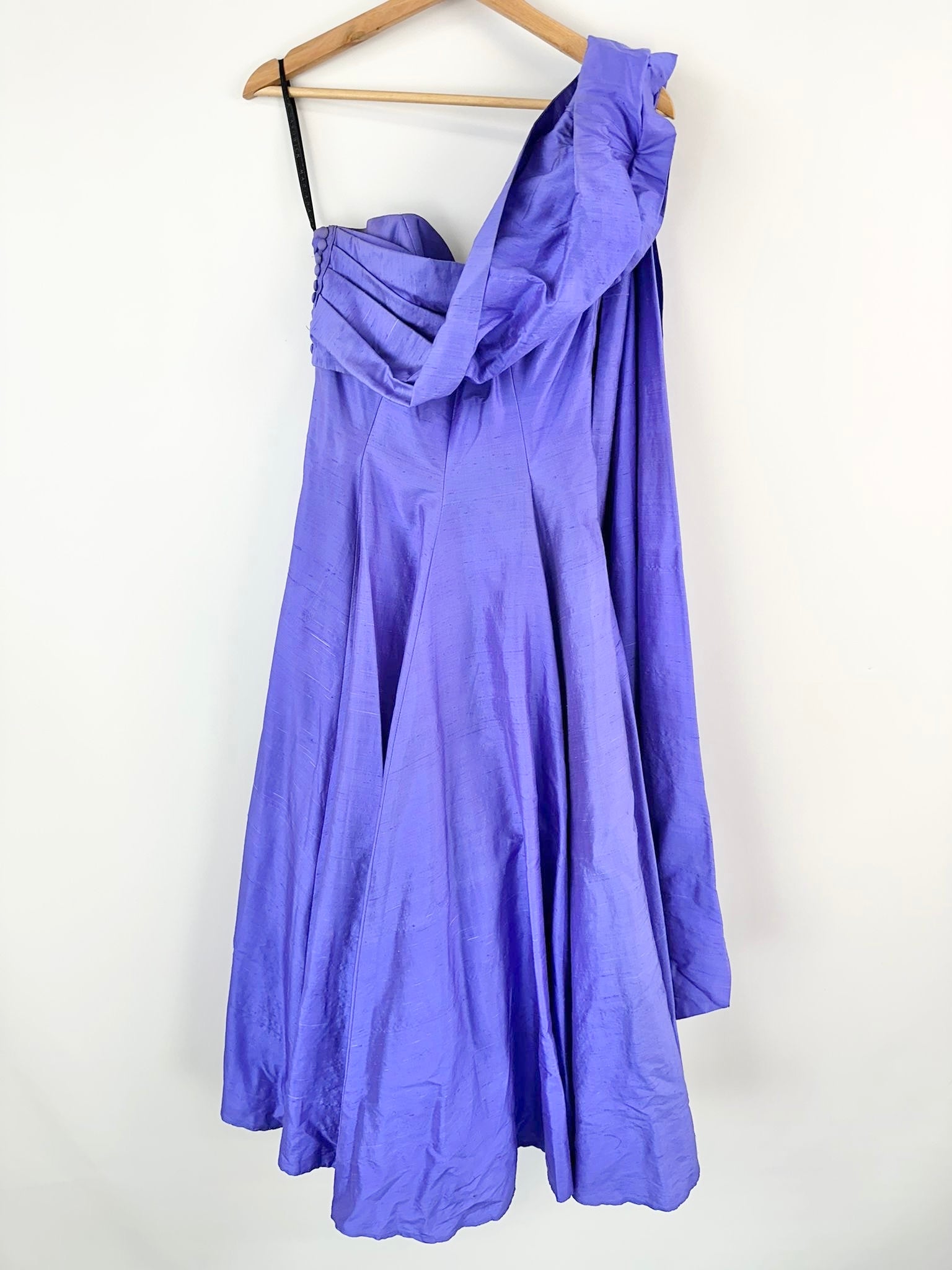 MFW Vintage Mariana Hardwick Wisteria Blue Silk Taffeta Gown - AU10