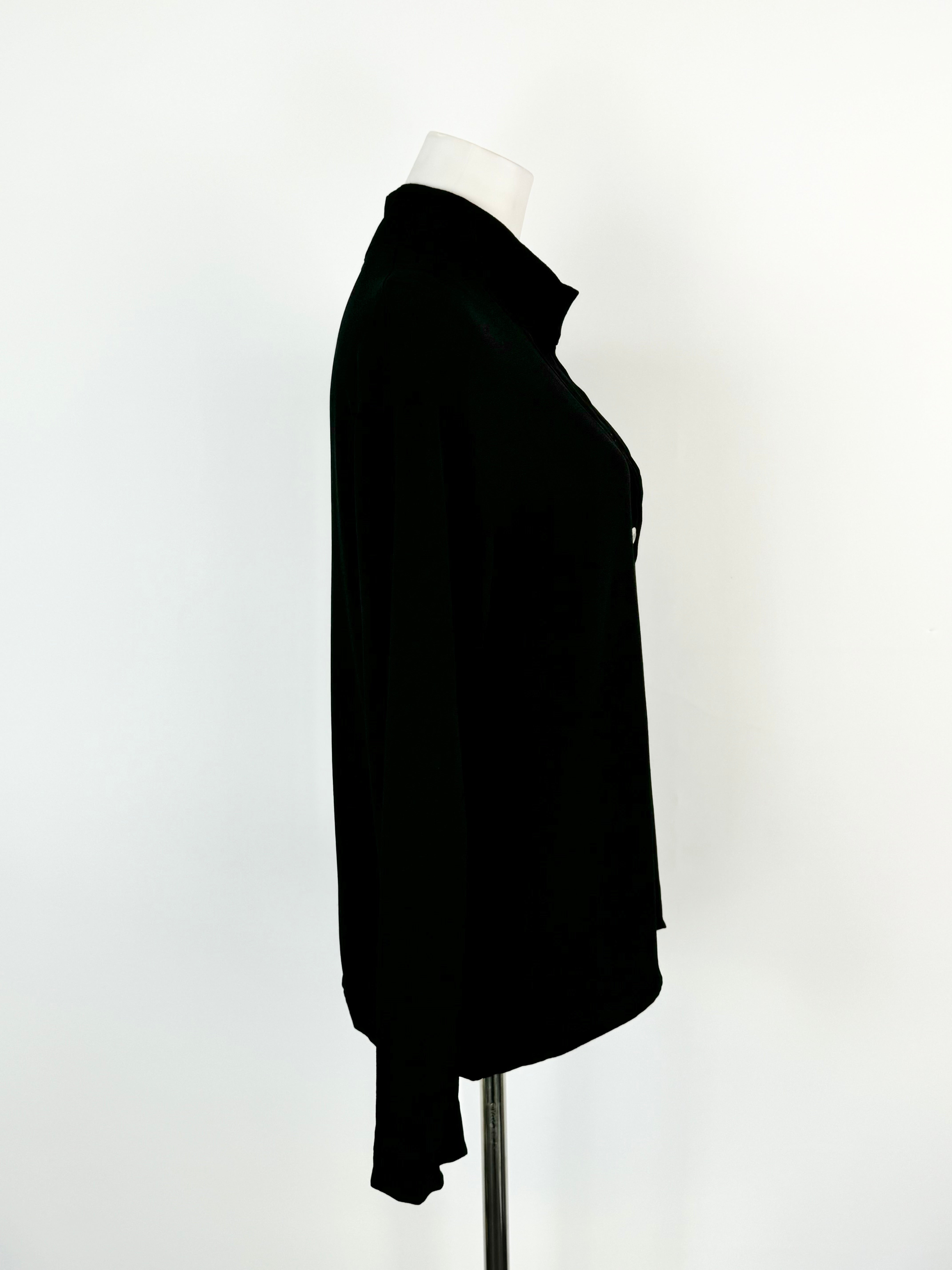 Marimekko Black High Neck Long Sleeve Top - AU8