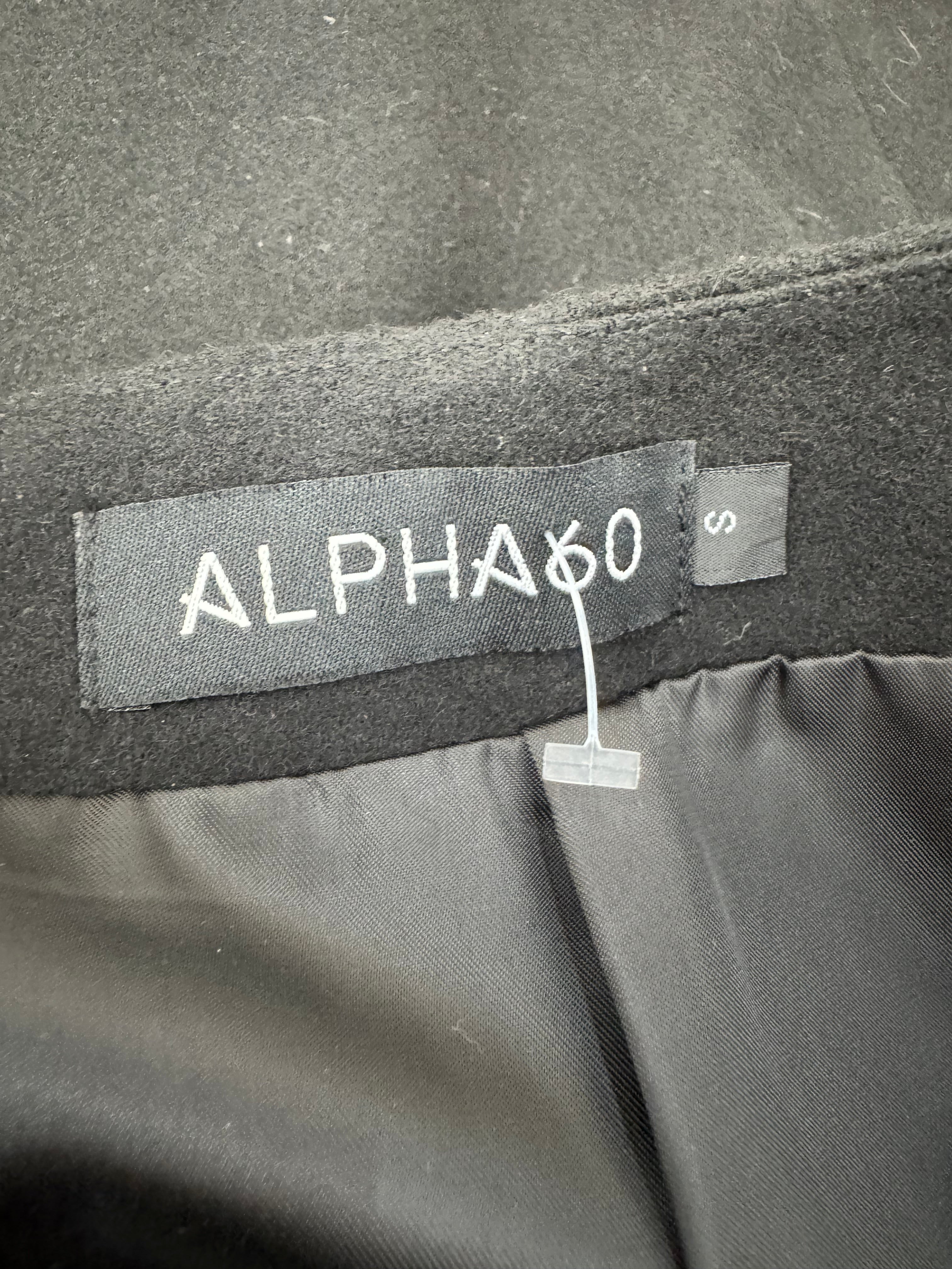 Alpha 60 Black Embroidered Drip Effect Skirt - AU8/10