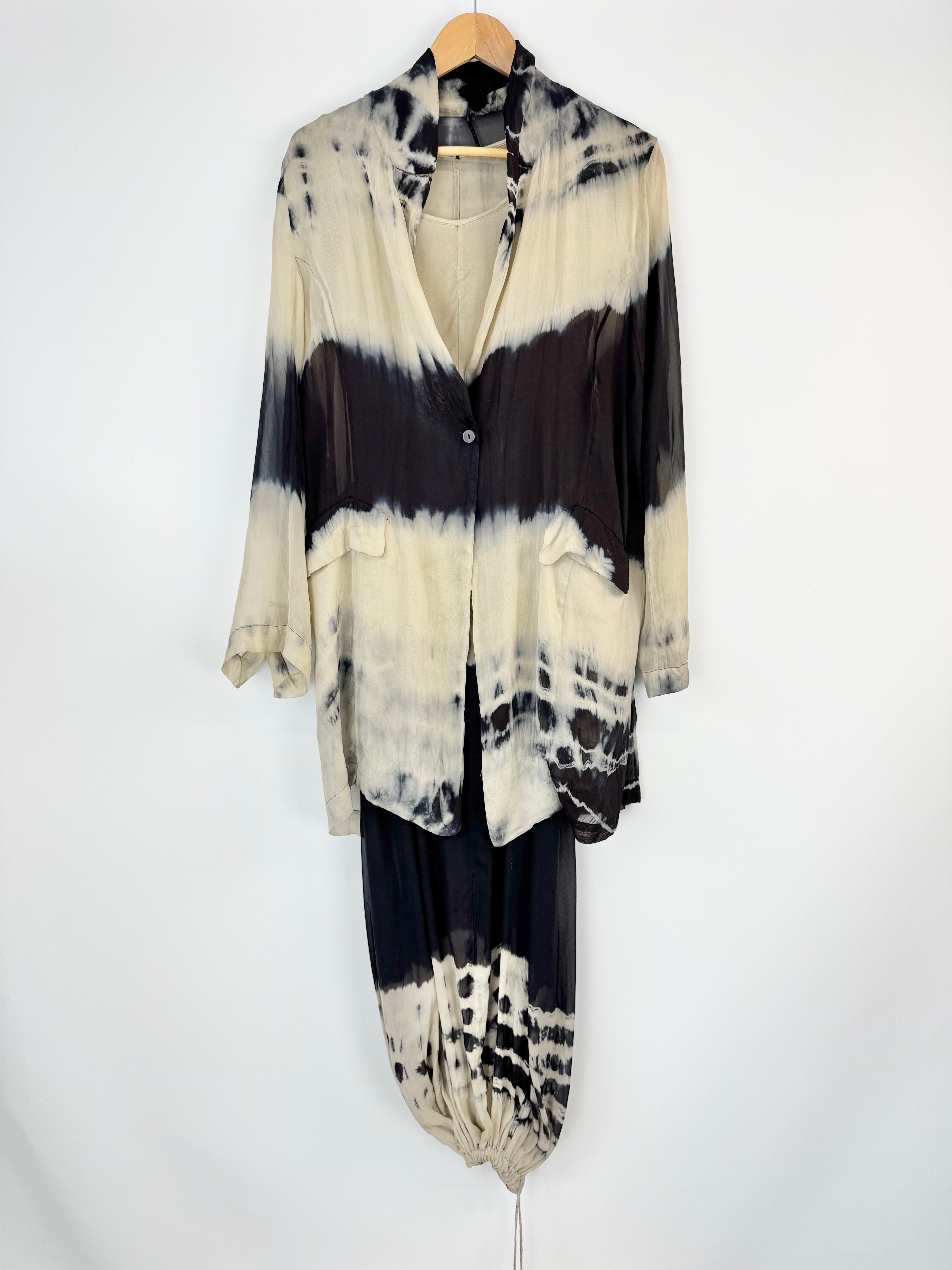 Etichetta Toscana Black & Beige Tie 2 Pce Set - AU12