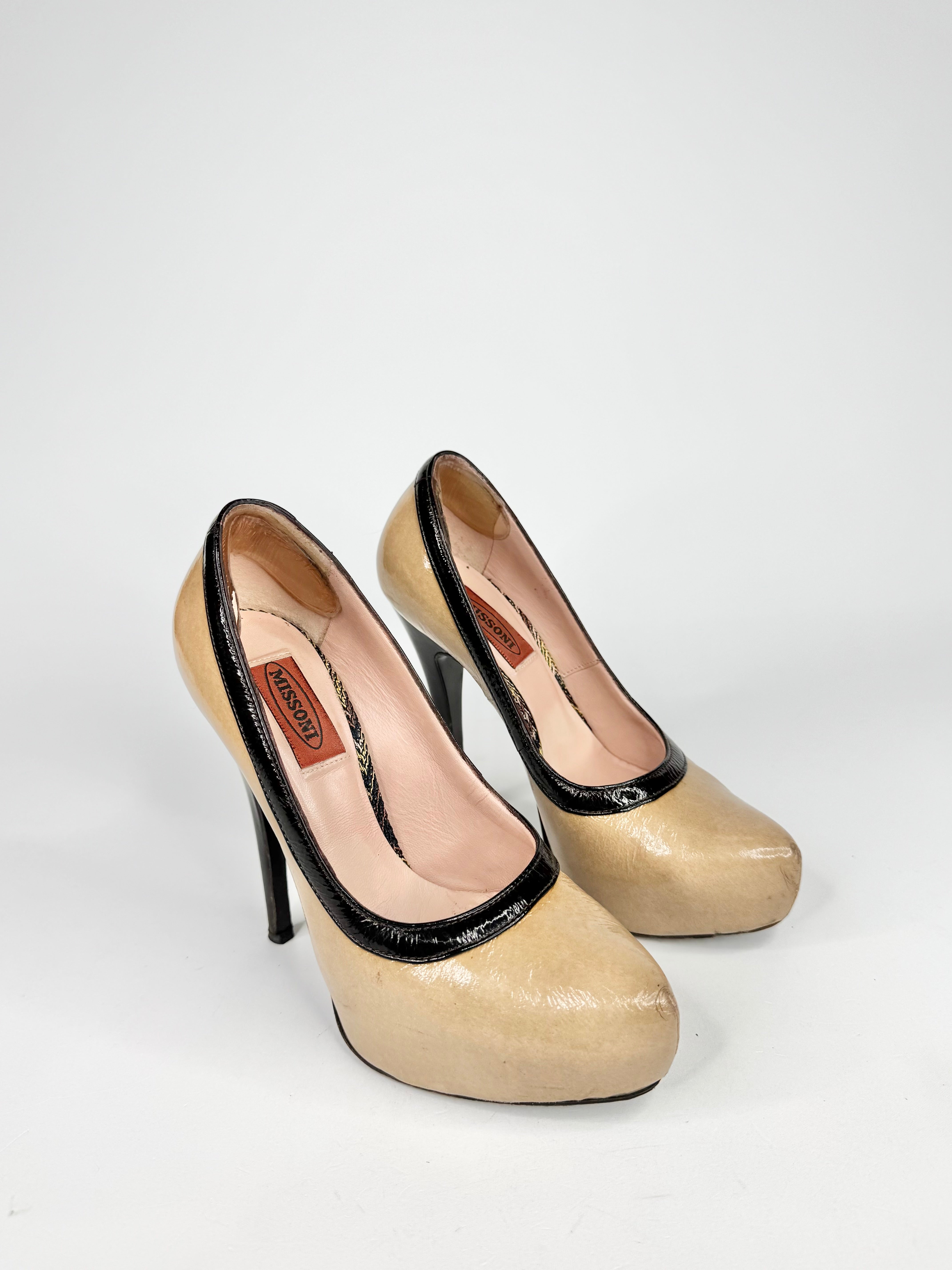 Missoni Fawn Patent Leather Platform Pumps - EU35