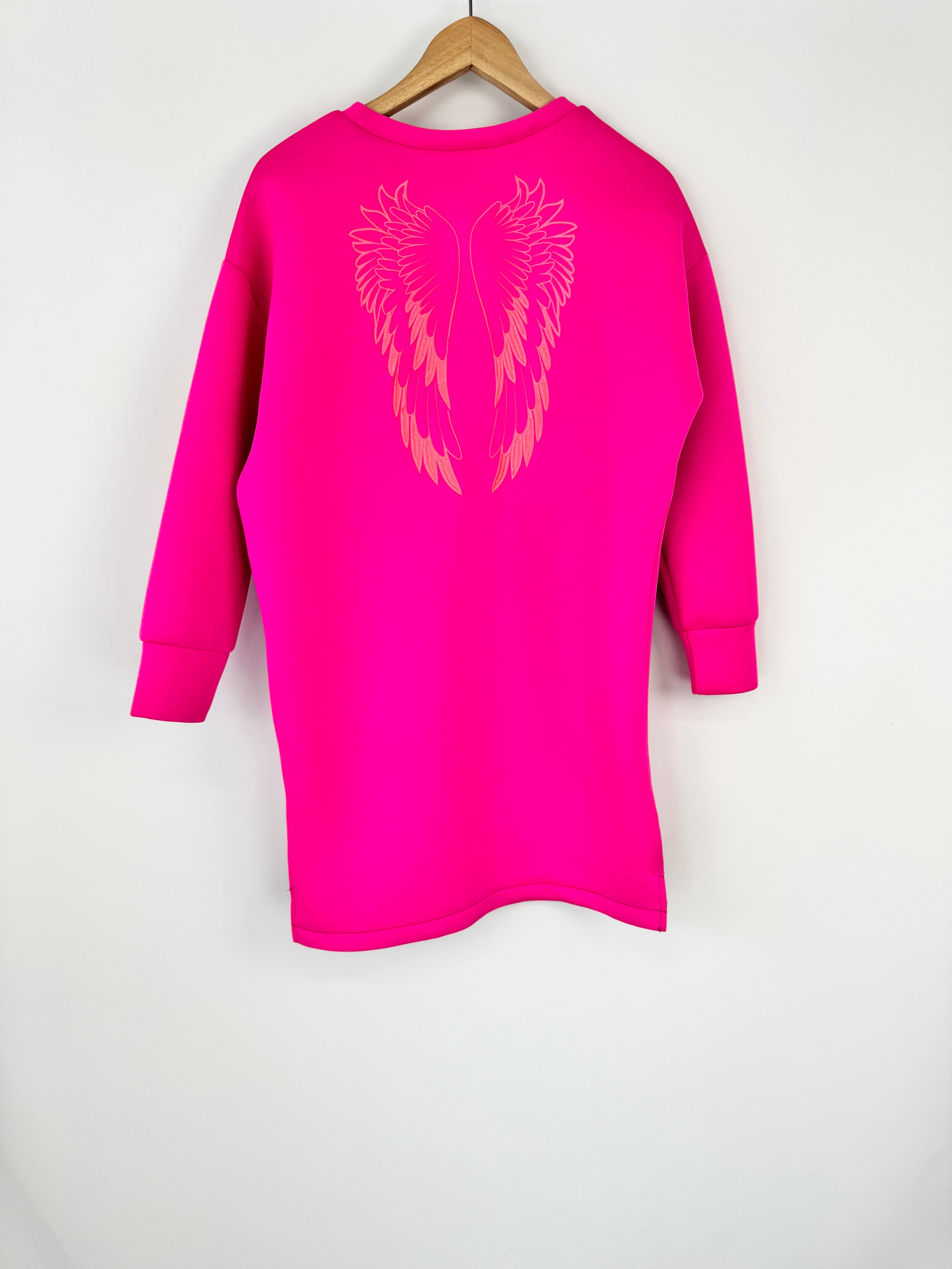 Amenpapa Hot Pink Angel Wing Neoprene Dress NWT - AU10