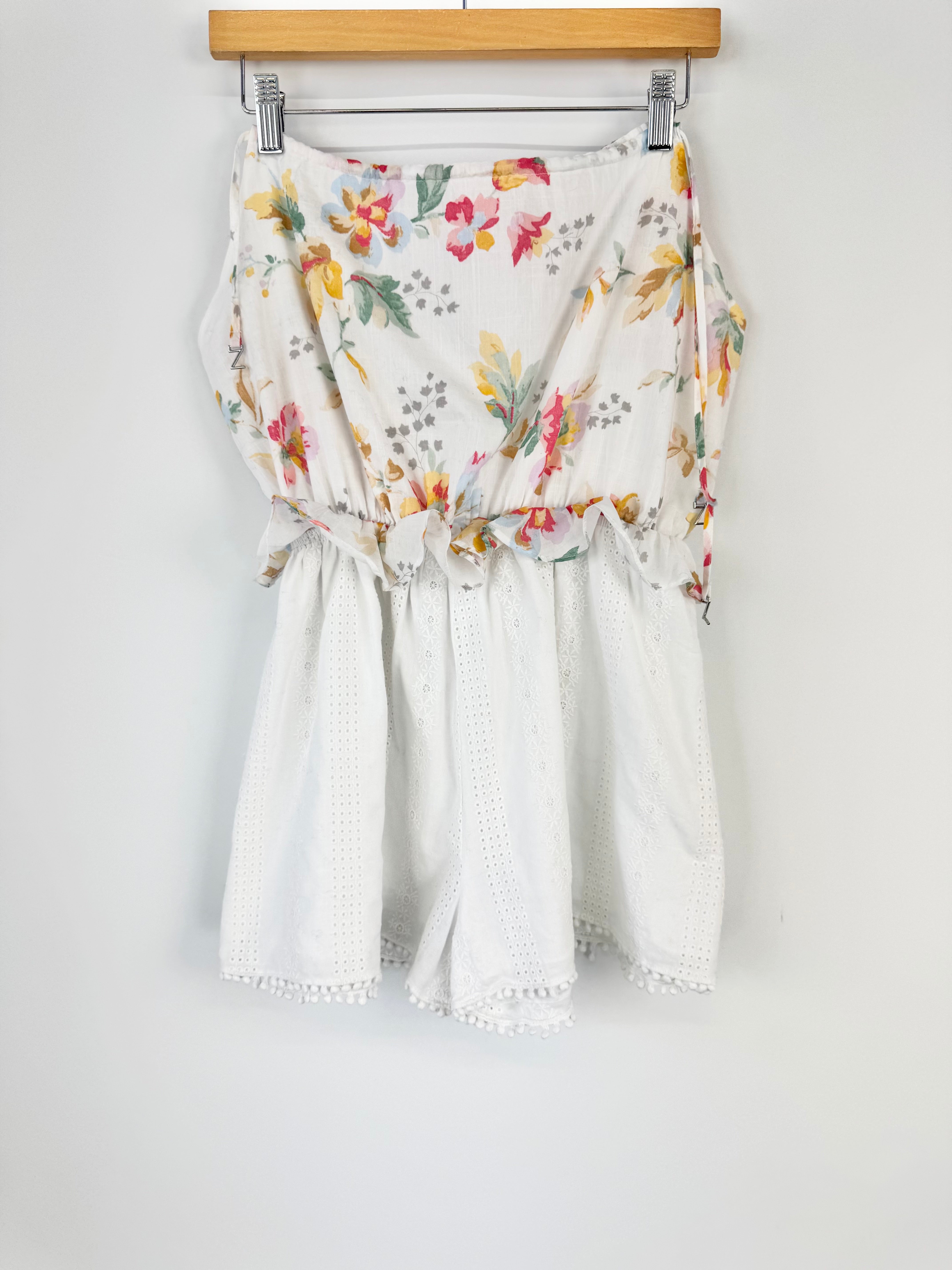 Zimmermann White Floral Summery Playsuit - AU10