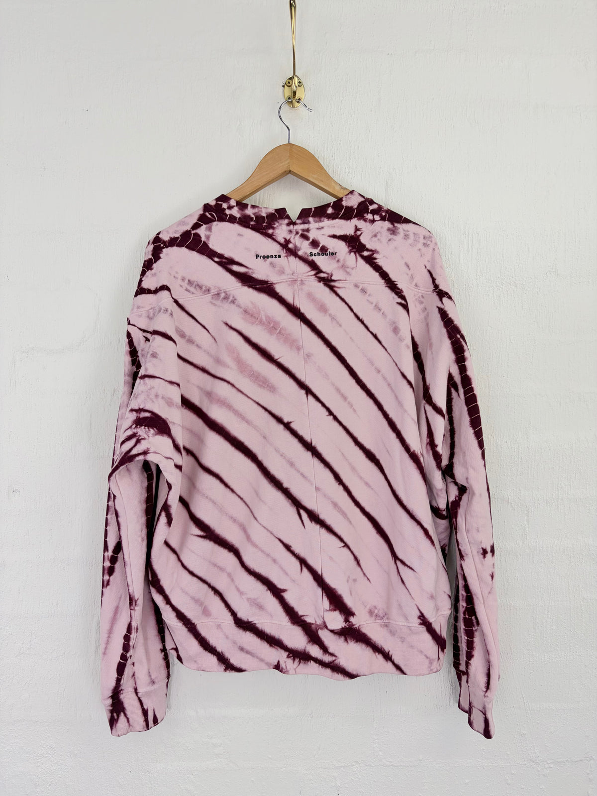 Proenza Schouler White Label Pink & Burgundy Tie Dye Sweater - L