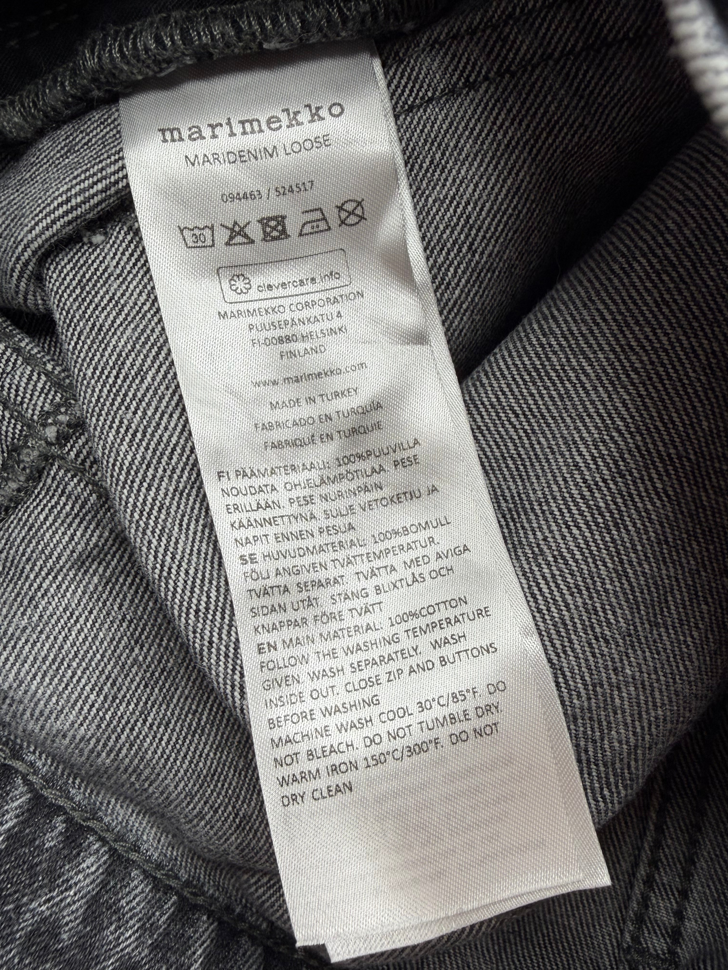Marimekko Grey Wide Leg Jean - AU8/10